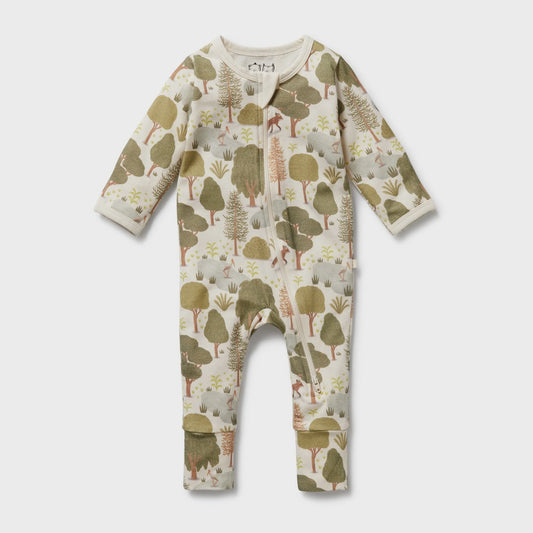 Little Trees Organic Zipsuit with Feet