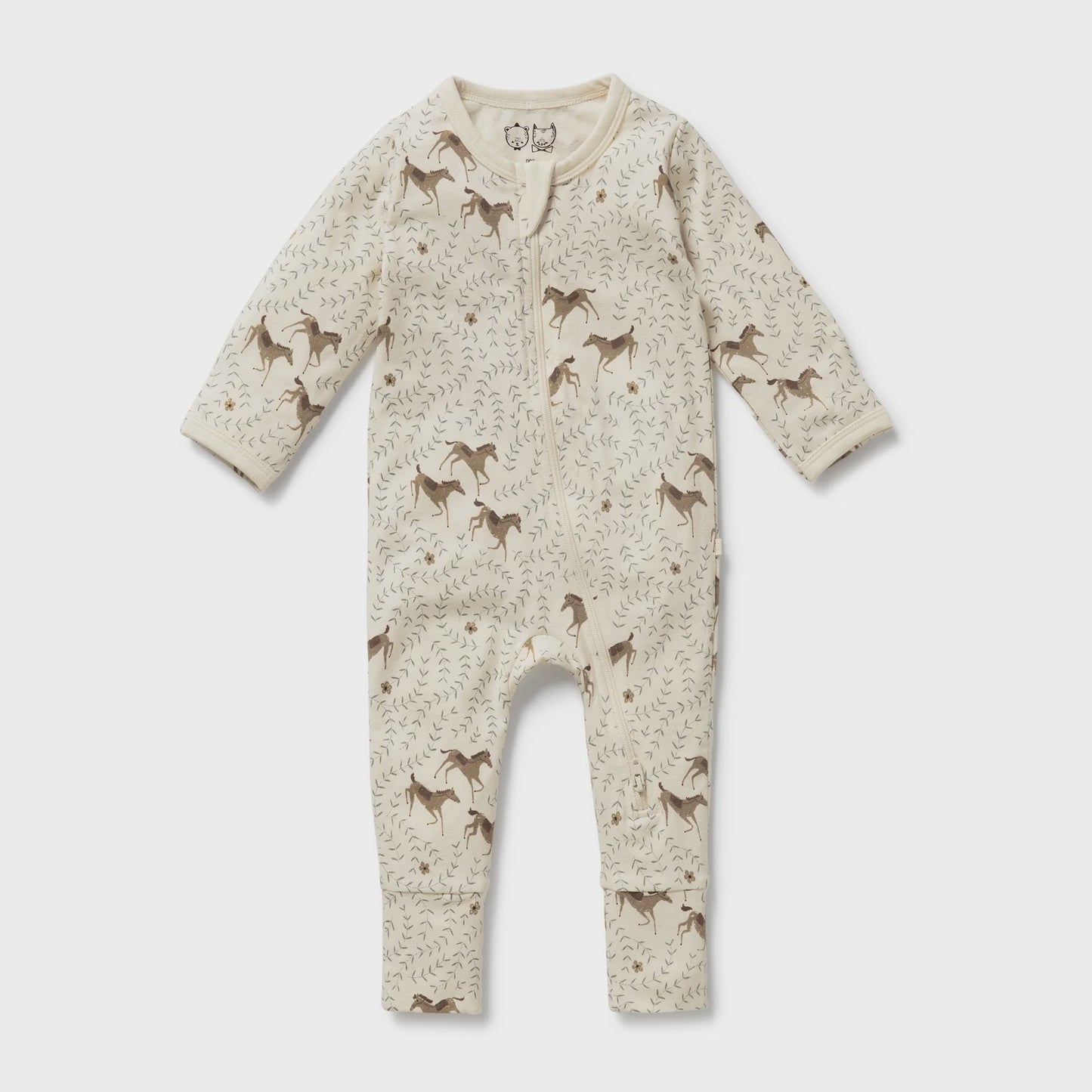 Trixie Horse Organic Zipsuit with Feet