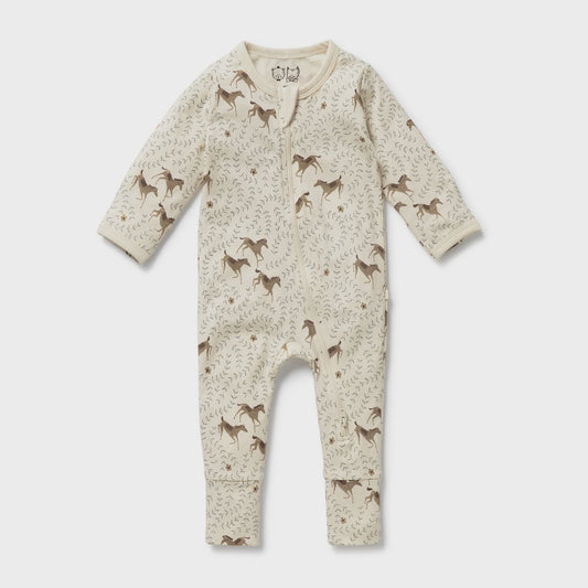 Trixie Horse Organic Zipsuit with Feet