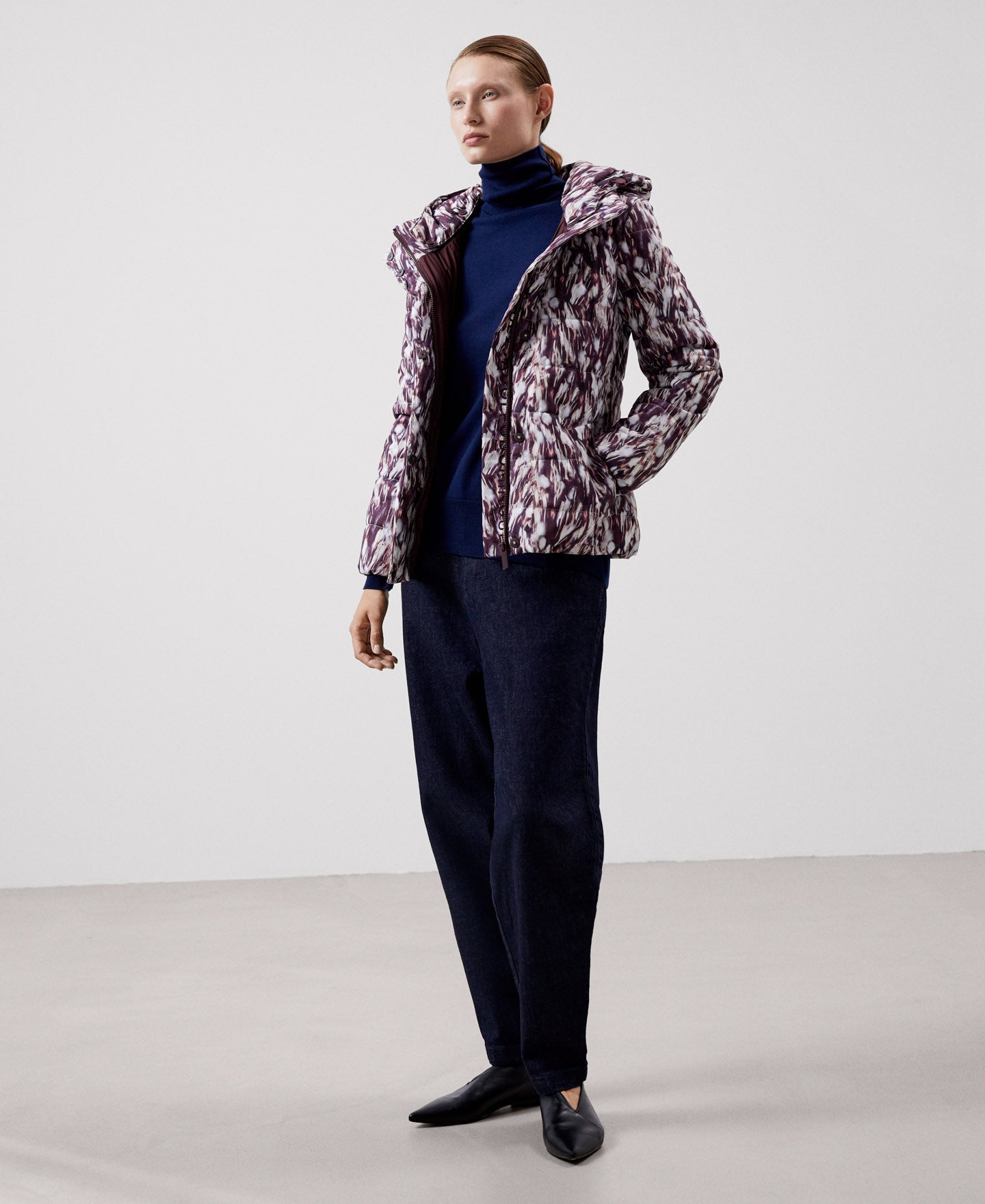 Women Short Jacket | Animal Print Padded Print Jacket by Spanish designer Adolfo Dominguez