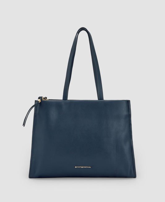Women Bags | Anthracite Grey Recycled Material Large Shopper by Spanish designer Adolfo Dominguez