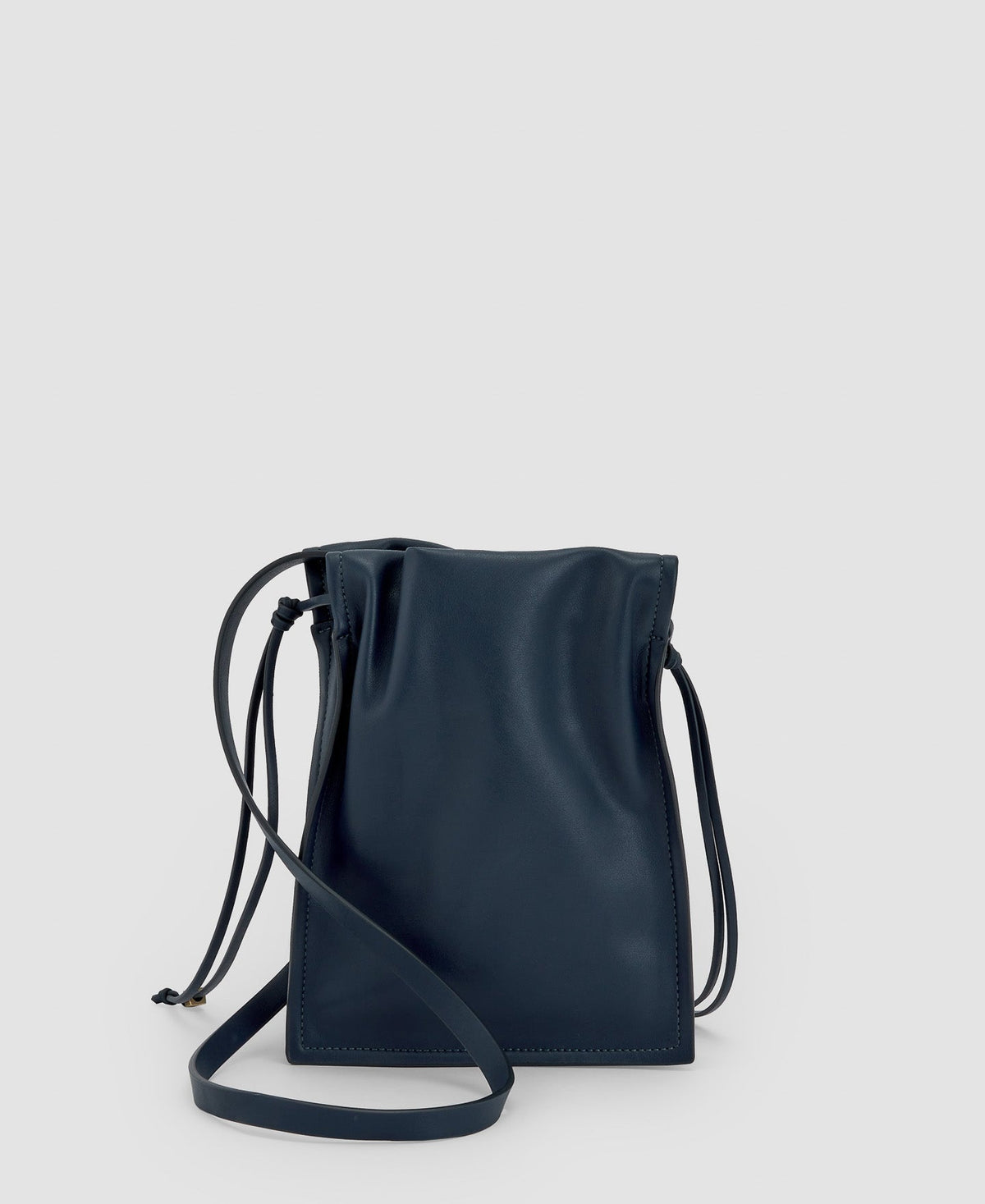 Women Bags | Anthracite Grey Recycled Material Small Shoulder Bag by Spanish designer Adolfo Dominguez