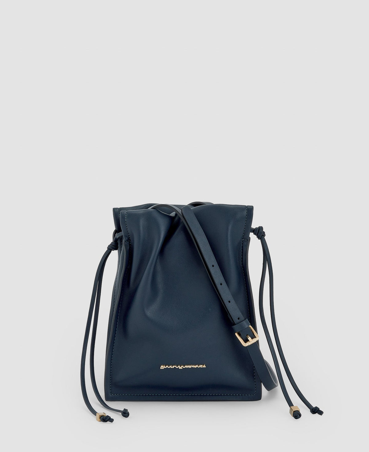 Women Bags | Anthracite Grey Recycled Material Small Shoulder Bag by Spanish designer Adolfo Dominguez