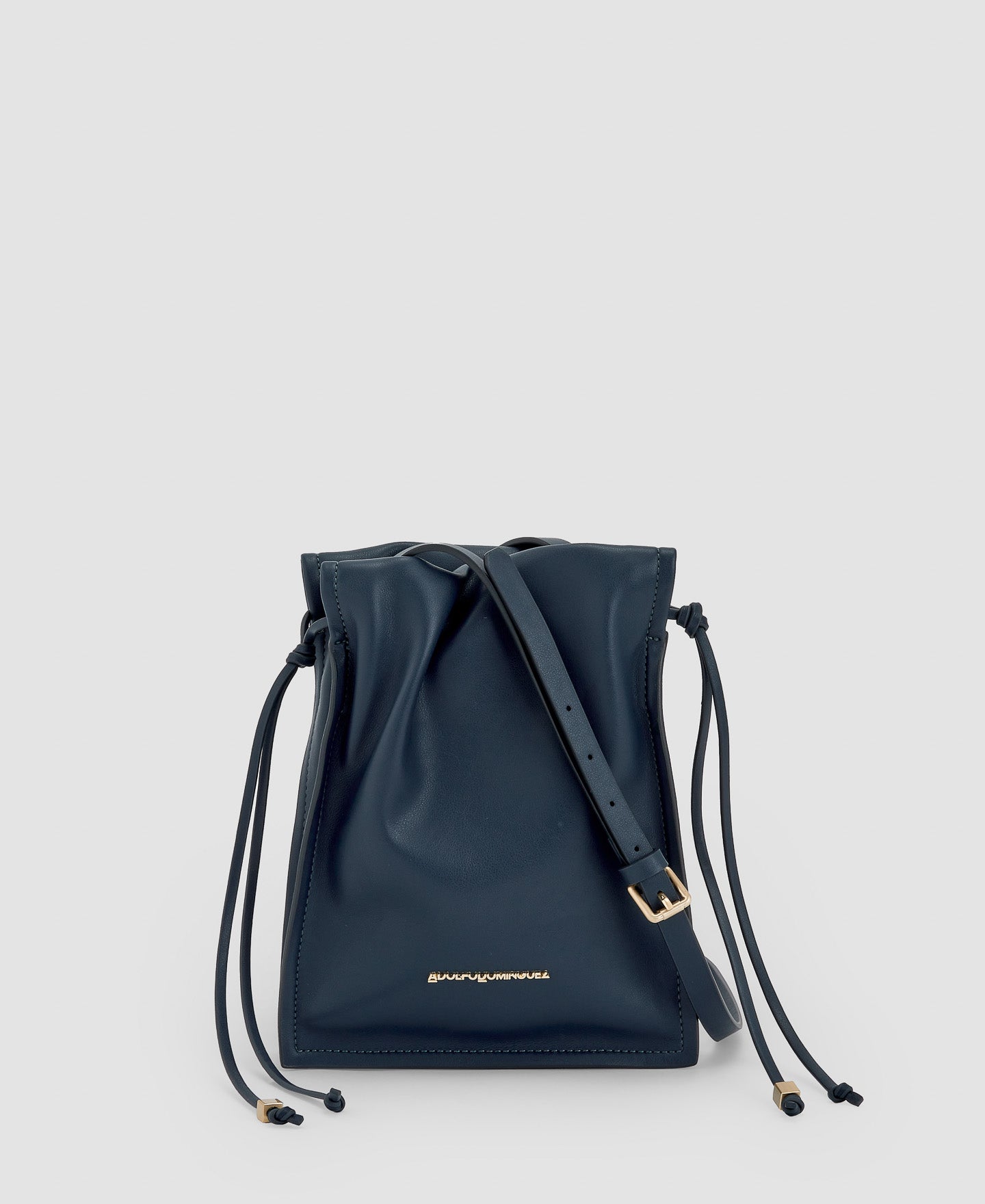Women Bags | Anthracite Grey Recycled Material Small Shoulder Bag by Spanish designer Adolfo Dominguez