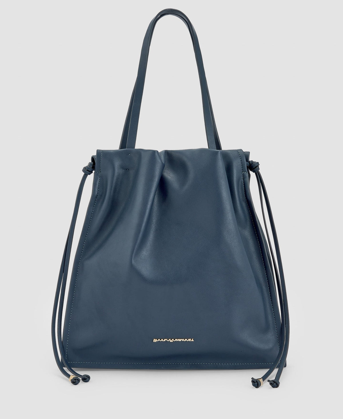 Women Bags | Anthracite Grey Recycled Material Vertical Shopper by Spanish designer Adolfo Dominguez