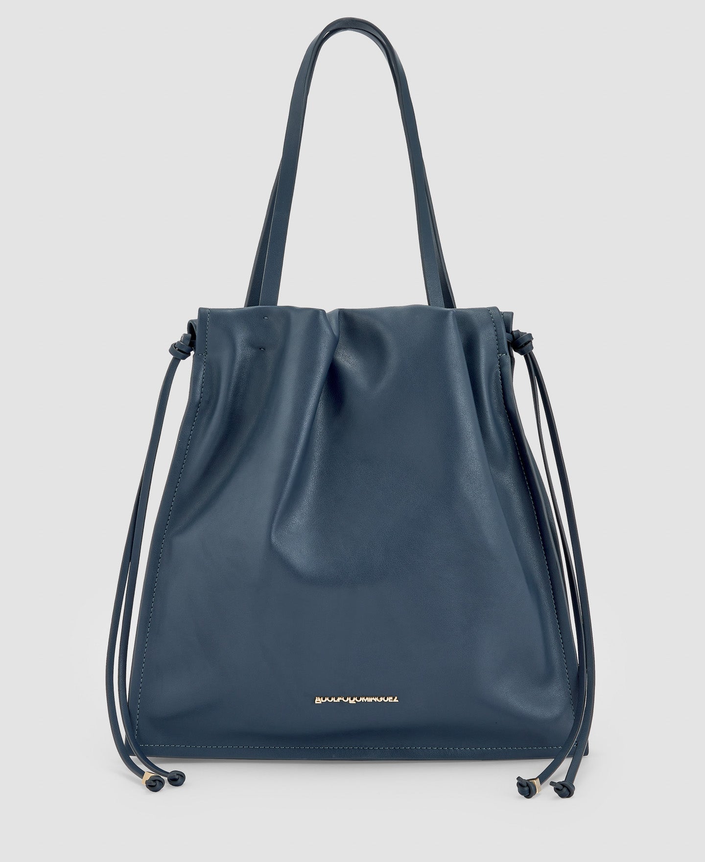 Women Bags | Anthracite Grey Recycled Material Vertical Shopper by Spanish designer Adolfo Dominguez