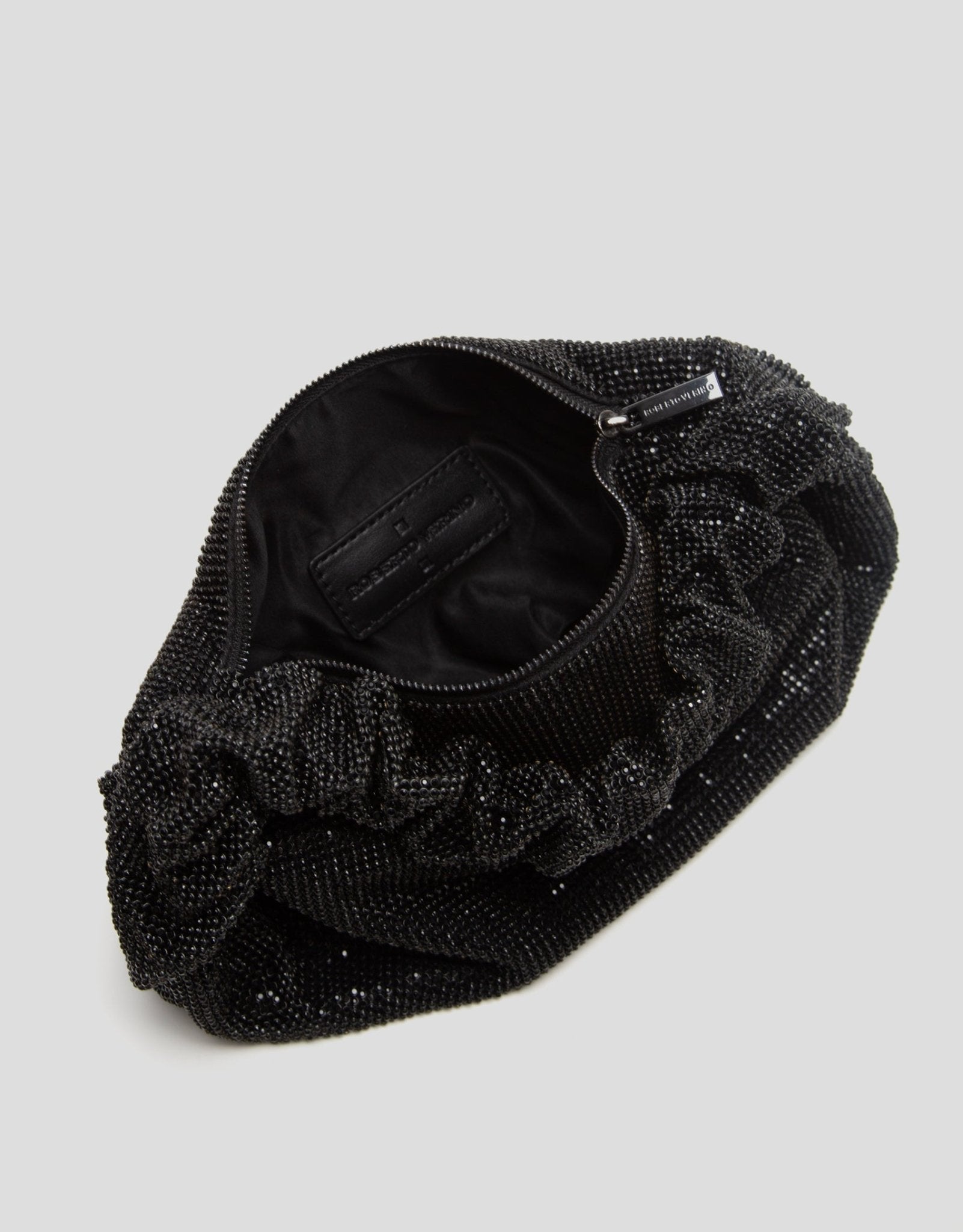 Handbags | Ariana Cristal Mesh Black Handbag by Spanish designer Roberto Verino