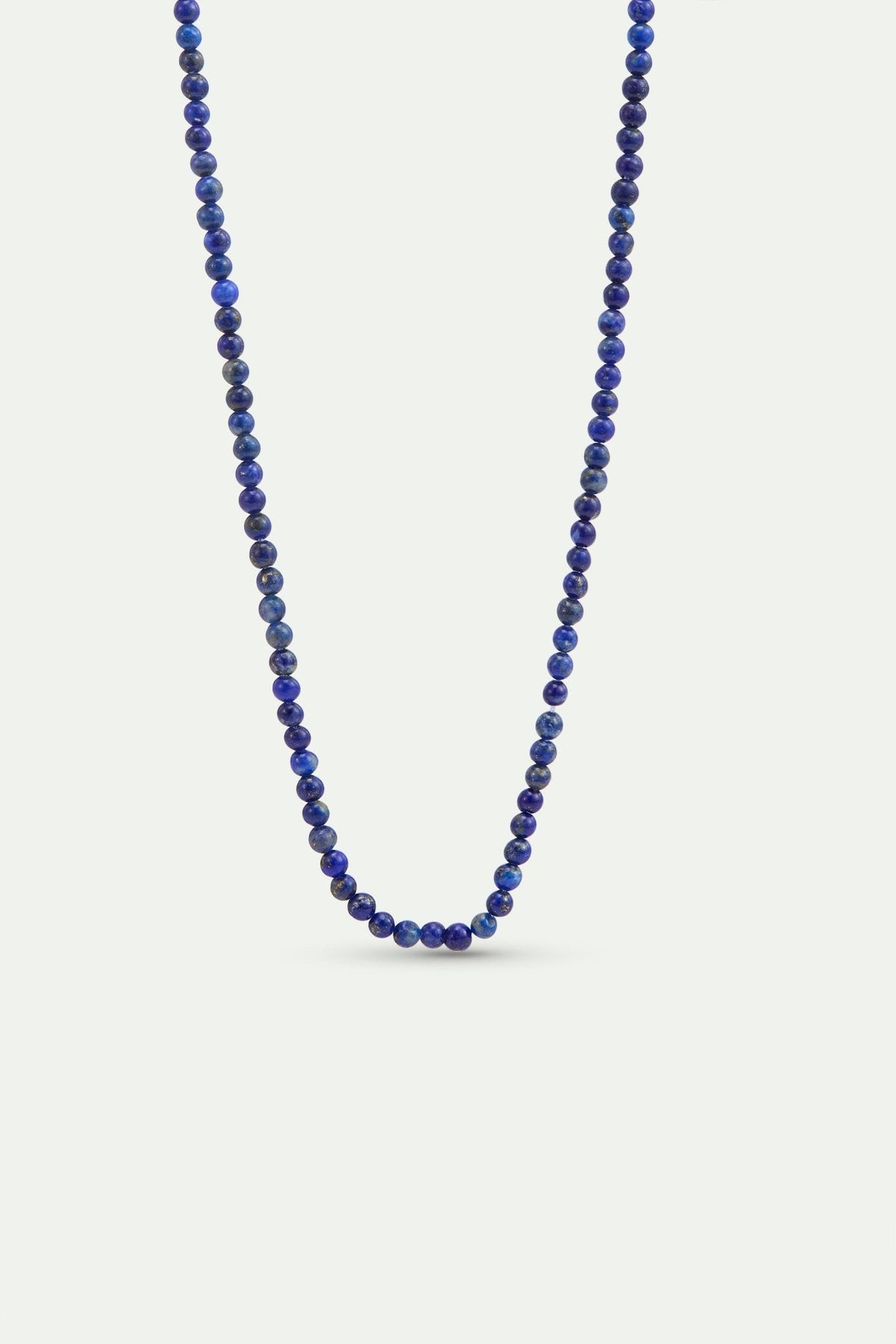 Thin Blue Lapis Lazuli Bead Necklace | AYPE3021 - Les Nereides