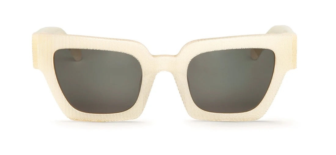Cream square framed sunglasses