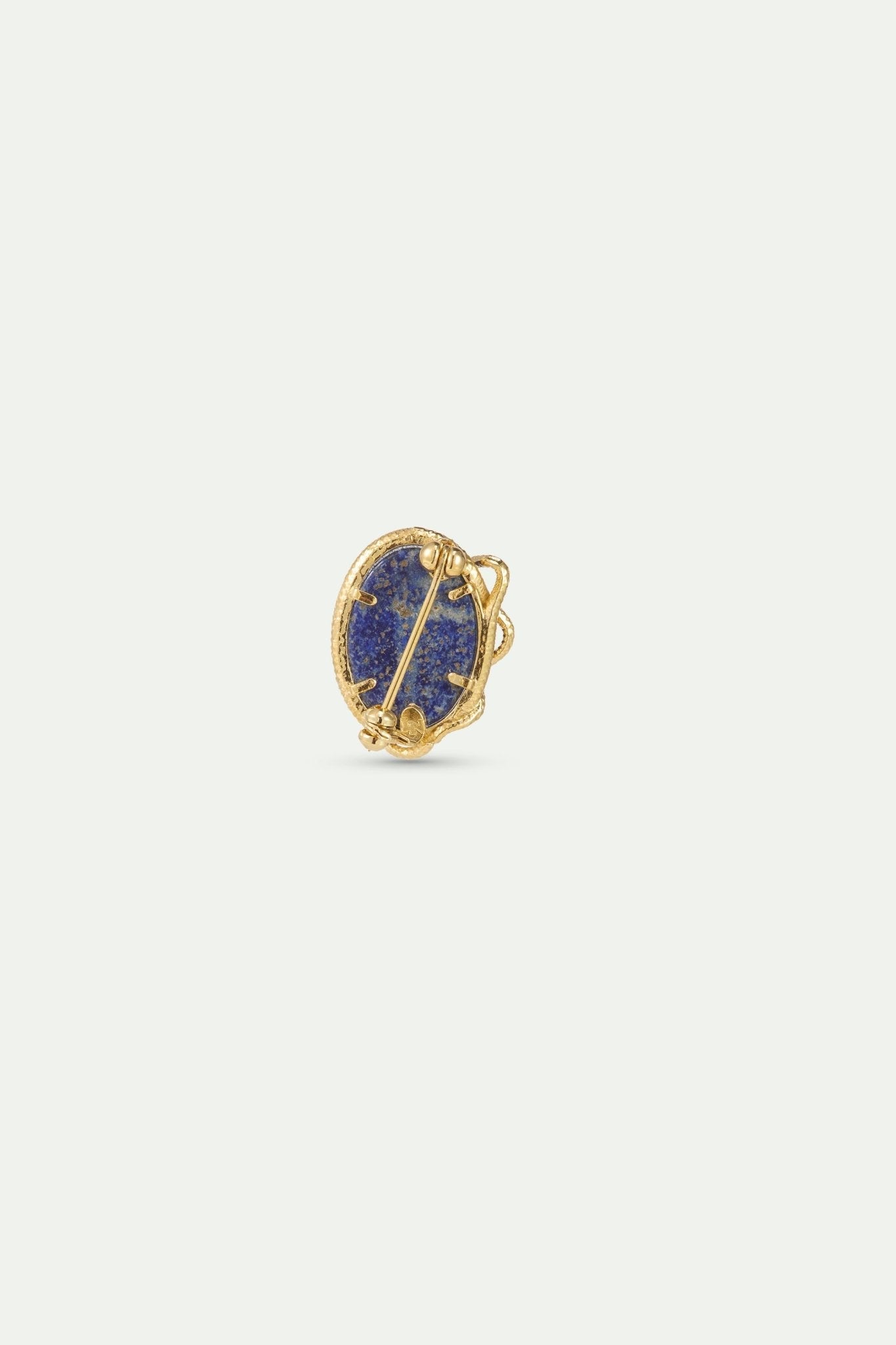 Lapis Lazuli, Turquoise and Gold Snake Brooch | AYVA5011
