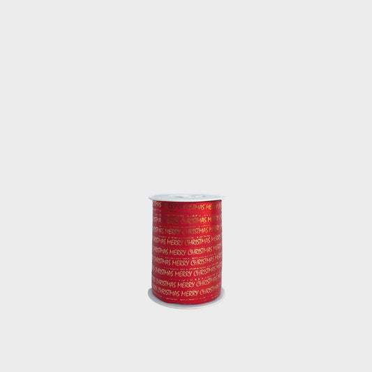 Merry Xmas Ribbon 10Mm X 250M Red