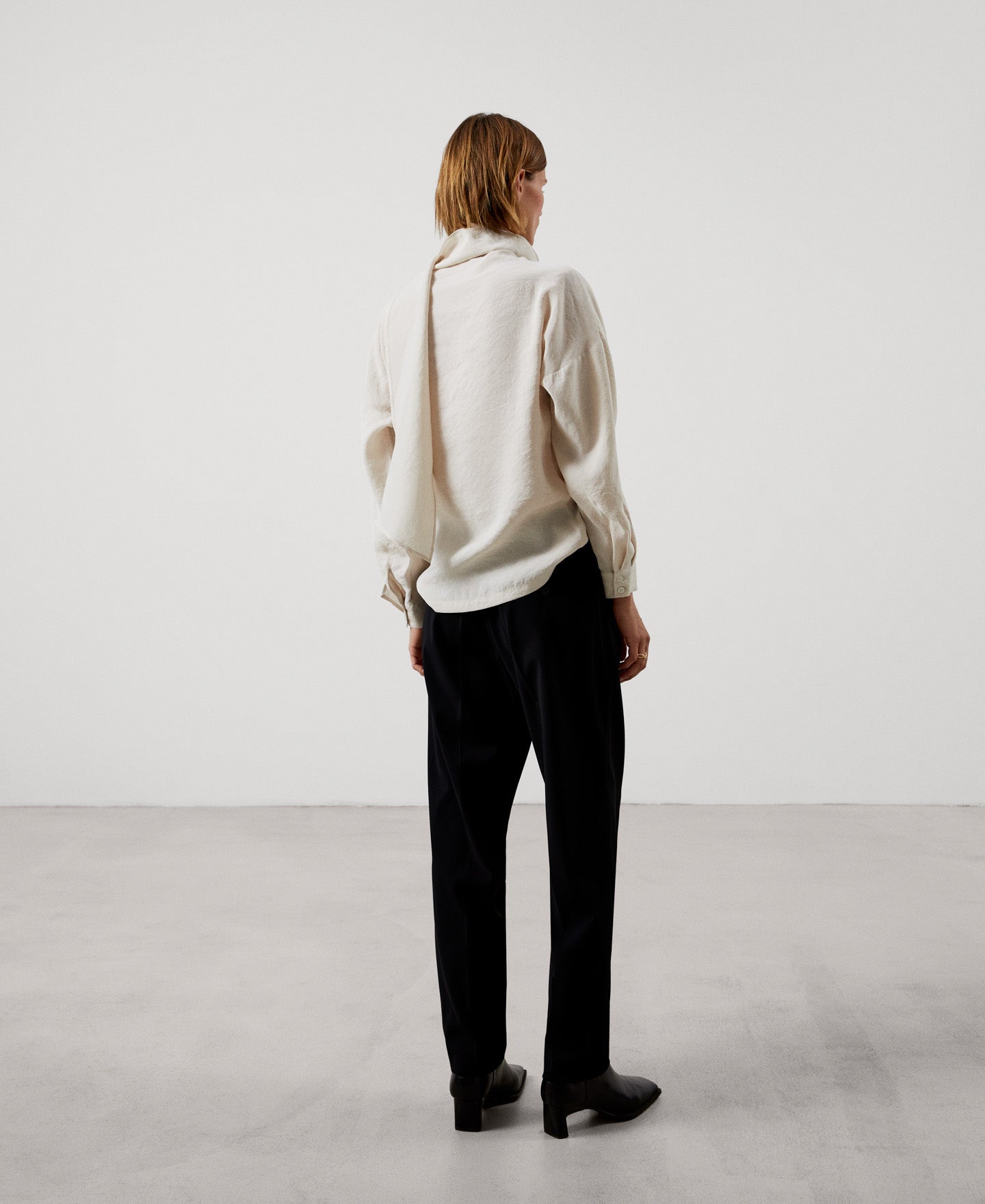 Women Shirt | Beige Modal Fabric Blouse by Spanish designer Adolfo Dominguez