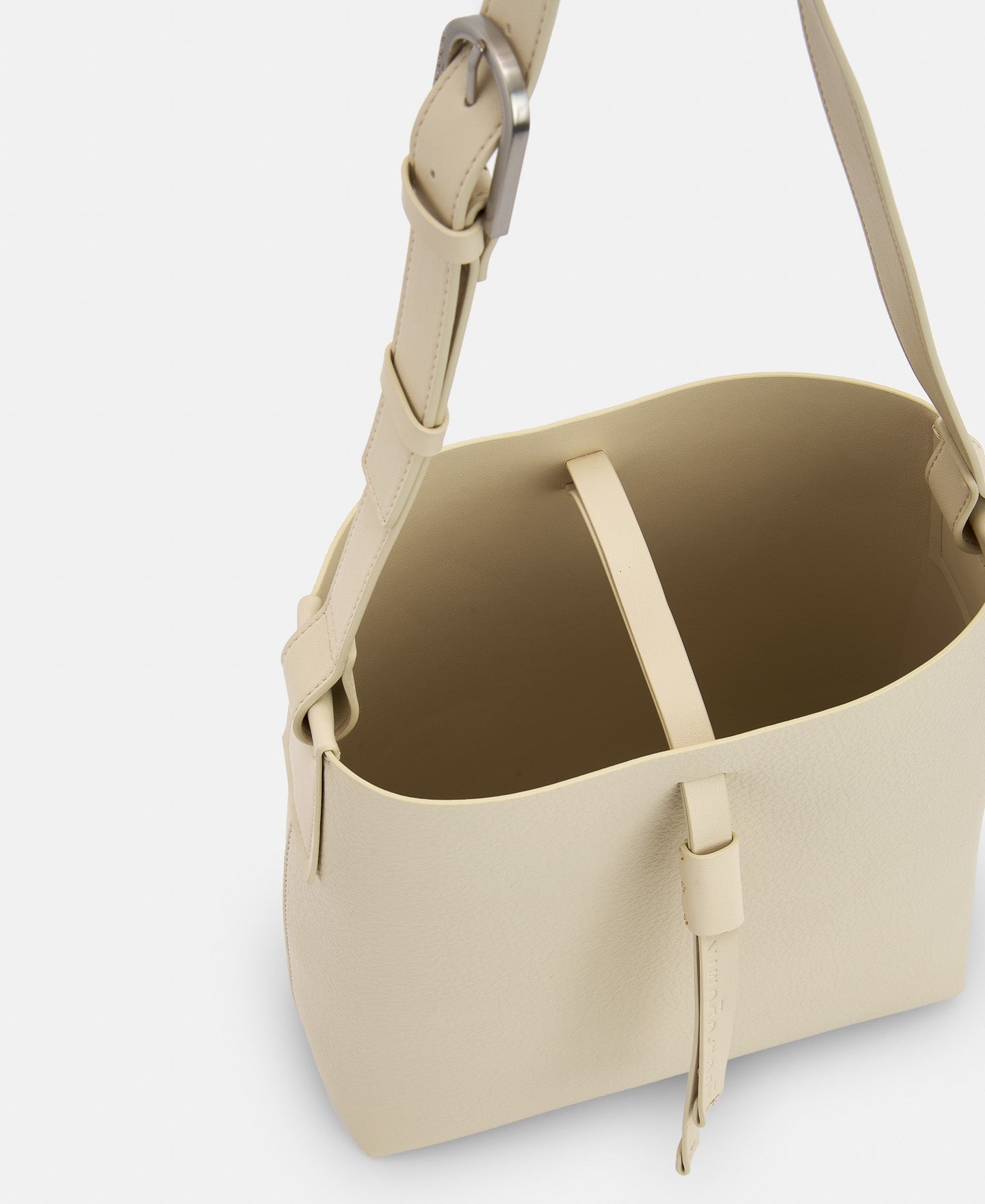 Women Bags | Beige Recycled Material Hobo by Spanish designer Adolfo Dominguez