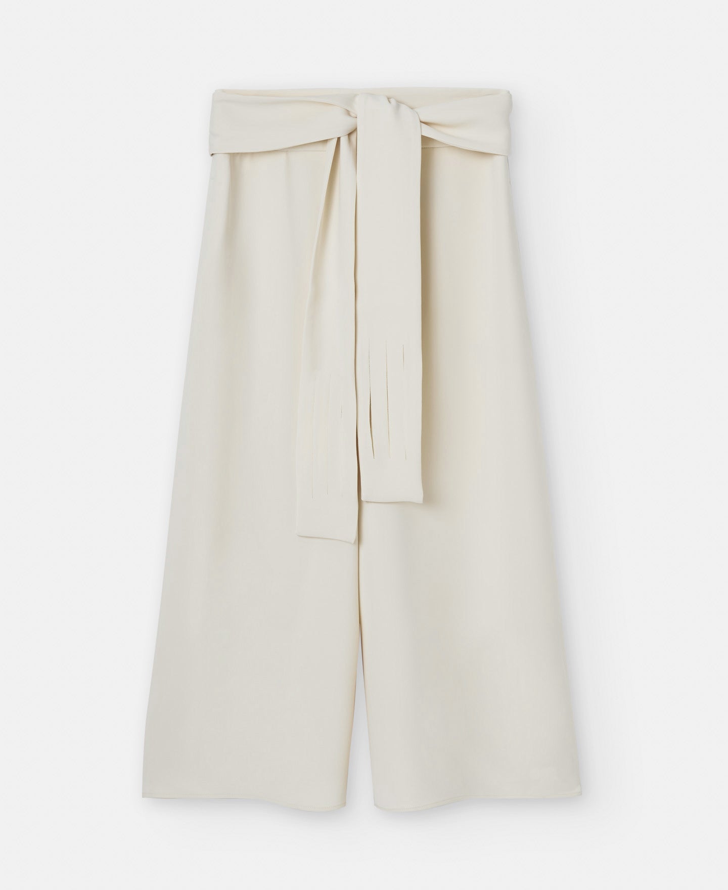 Women Trousers | Beige Recycled Polyester Palazzo Trousers by Spanish designer Adolfo Dominguez
