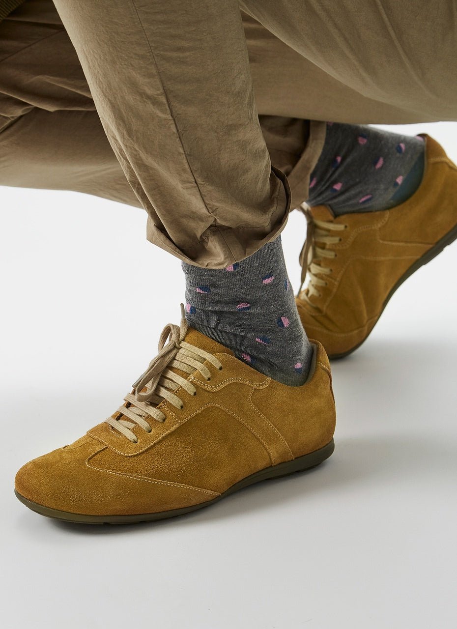 Men Shoes | Beige Sneakers With Suede Laces by Spanish designer Adolfo Dominguez