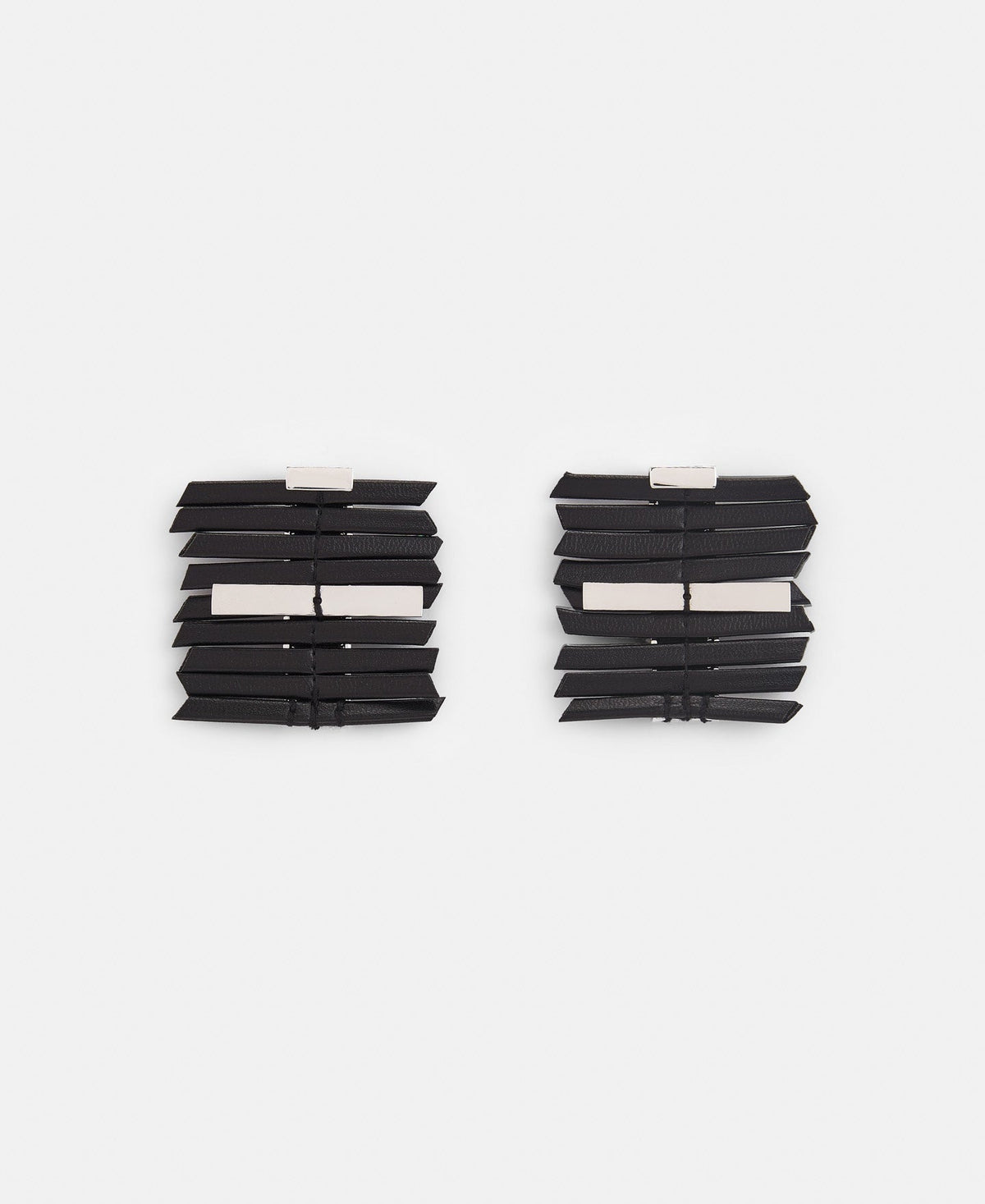 Women Earrings | Black Earrings Leather Look by Spanish designer Adolfo Dominguez