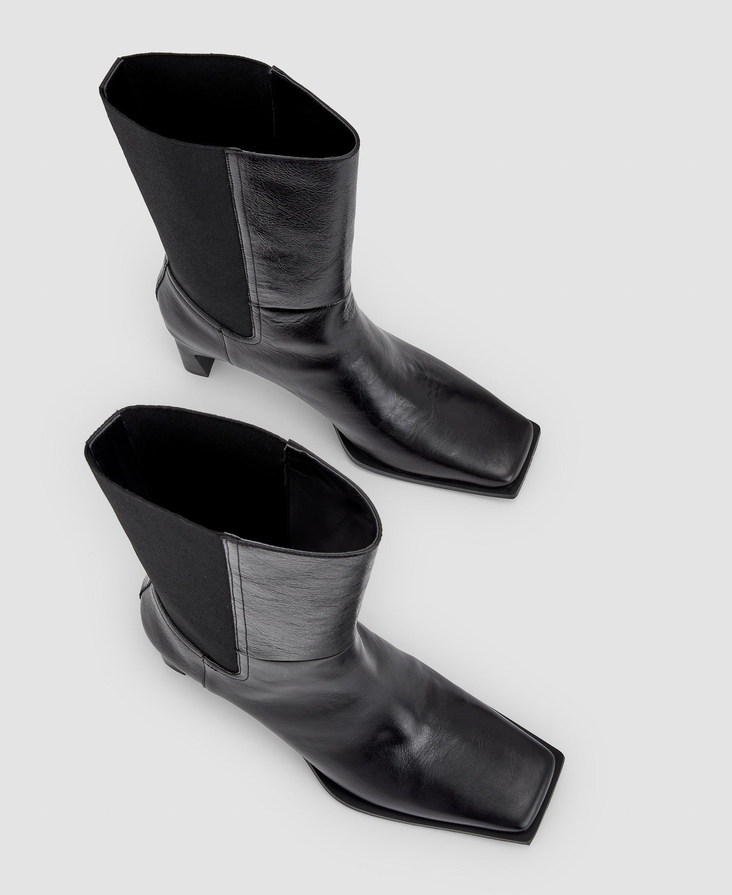 Women Shoes | Black Leather Annkle Boots by Spanish designer Adolfo Dominguez