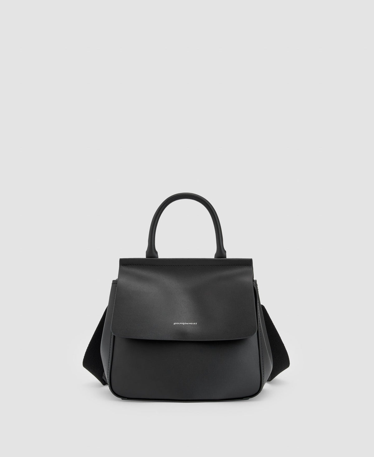 Women Leather Bag | Black Leather Bag by Spanish designer Adolfo Dominguez