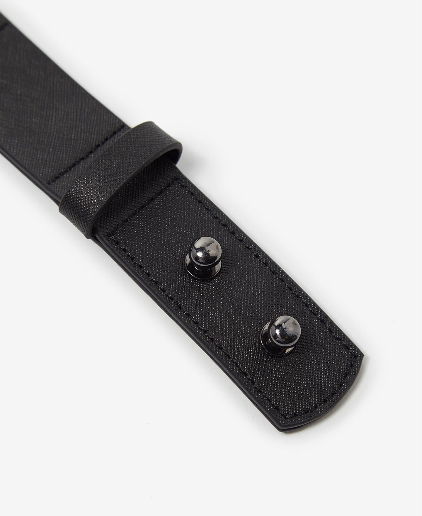 Men Belt | Black Leather Belt With No Buckle by Spanish designer Adolfo Dominguez