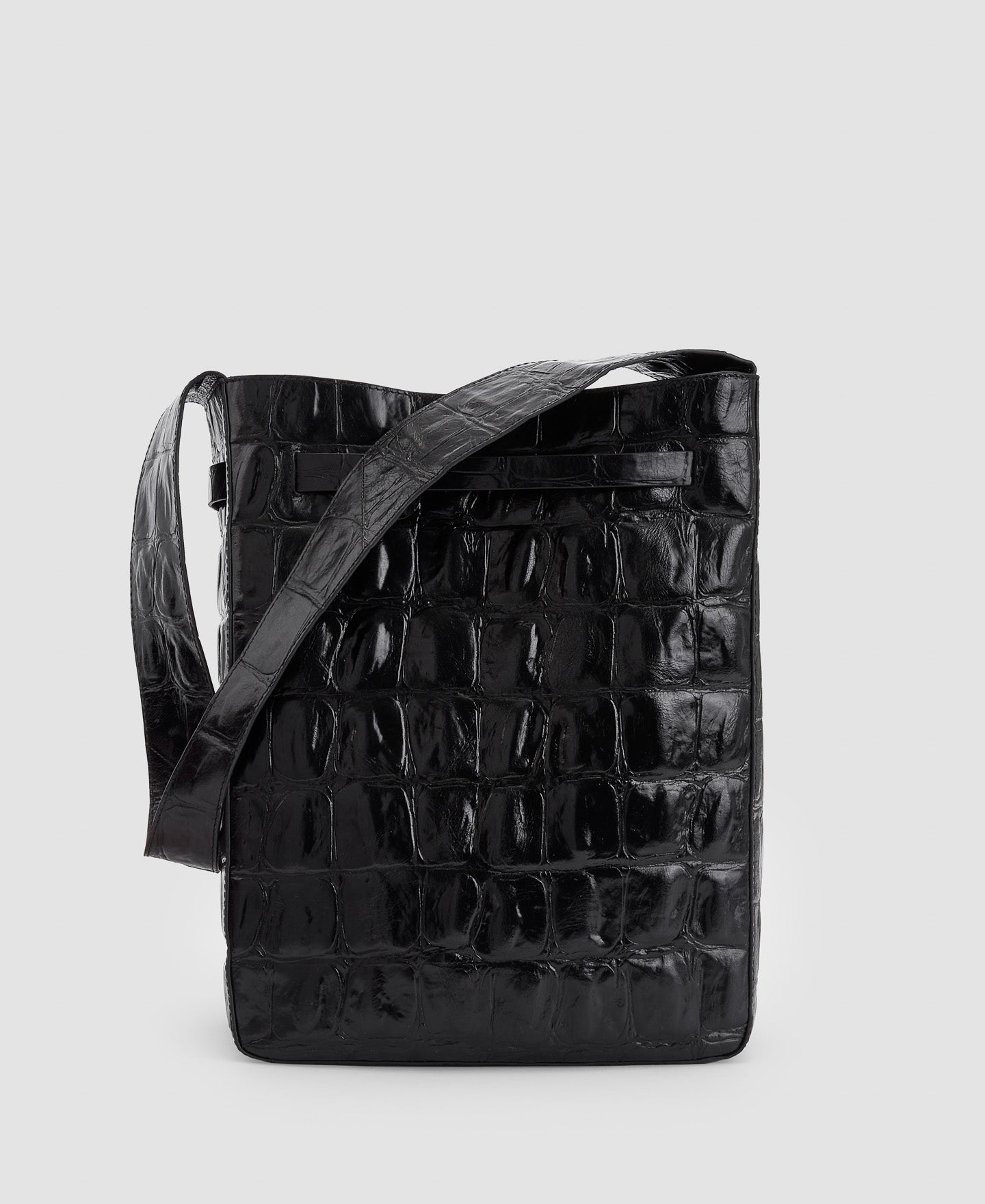 Women Leather Bag | Black Leather Hobo Bag by Spanish designer Adolfo Dominguez