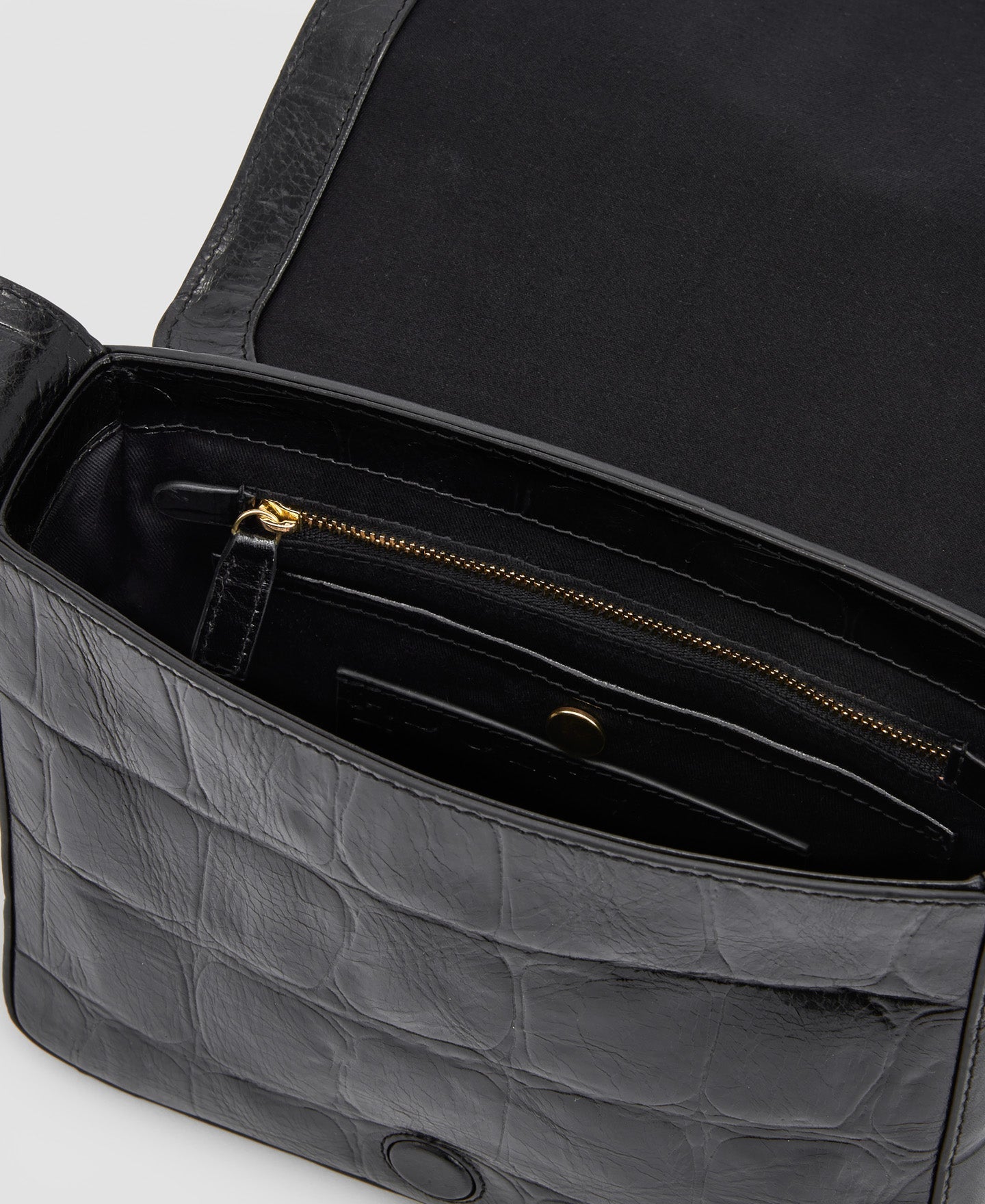 Women Leather Bag | Black Leather Shoulder Bag by Spanish designer Adolfo Dominguez