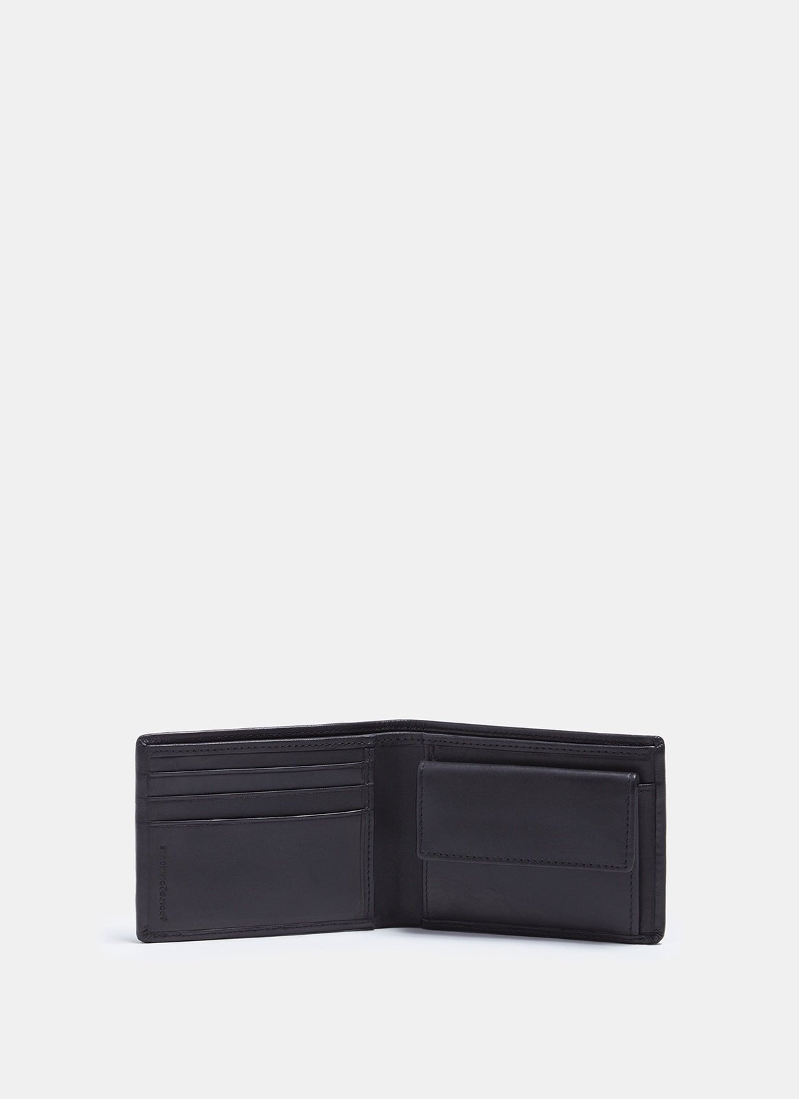 Men Wallet | Black Leather Wallet With Tricolour Strap by Spanish designer Adolfo Dominguez