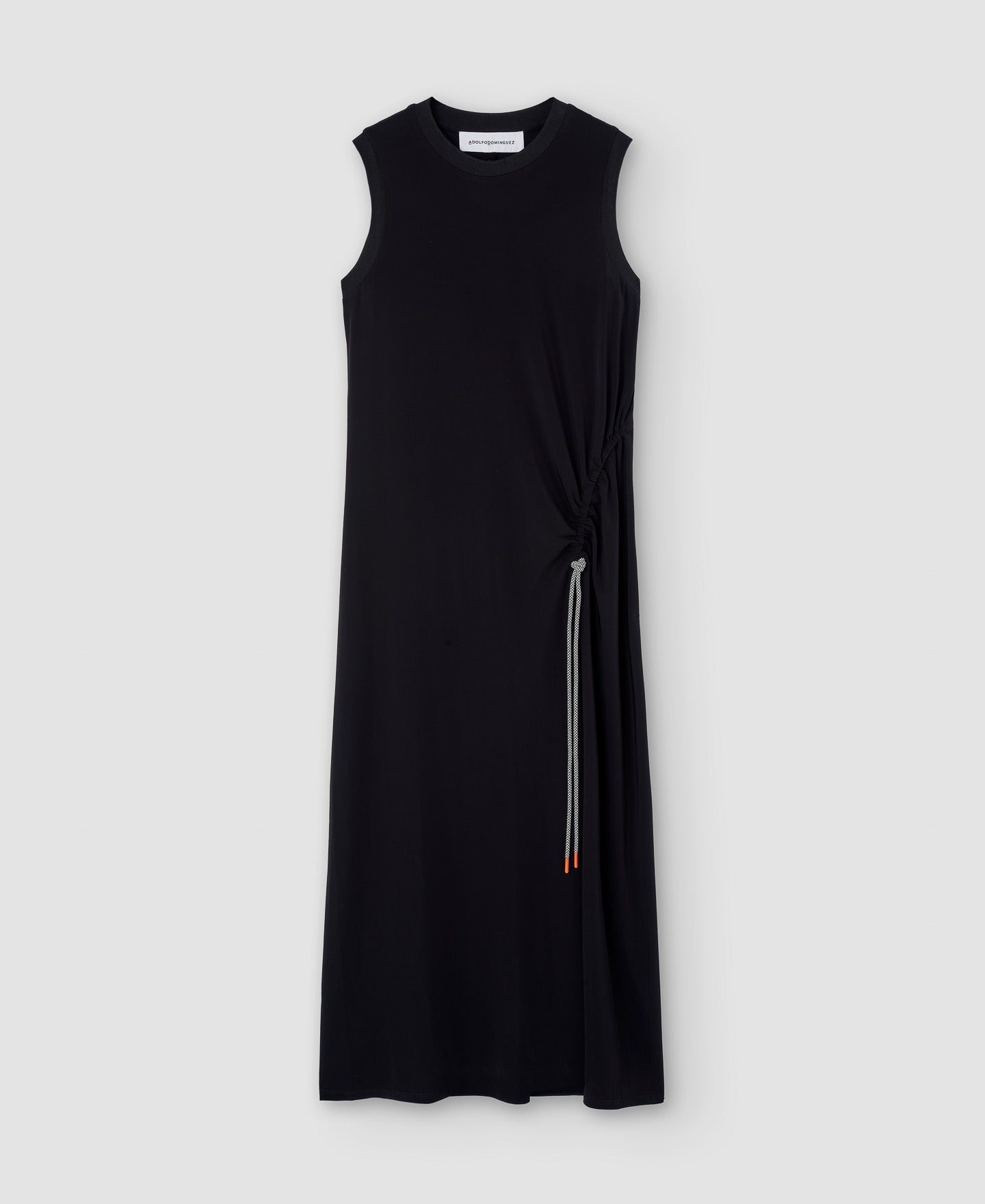 Women Dress | Black Long Dress In Viscose Knit by Spanish designer Adolfo Dominguez
