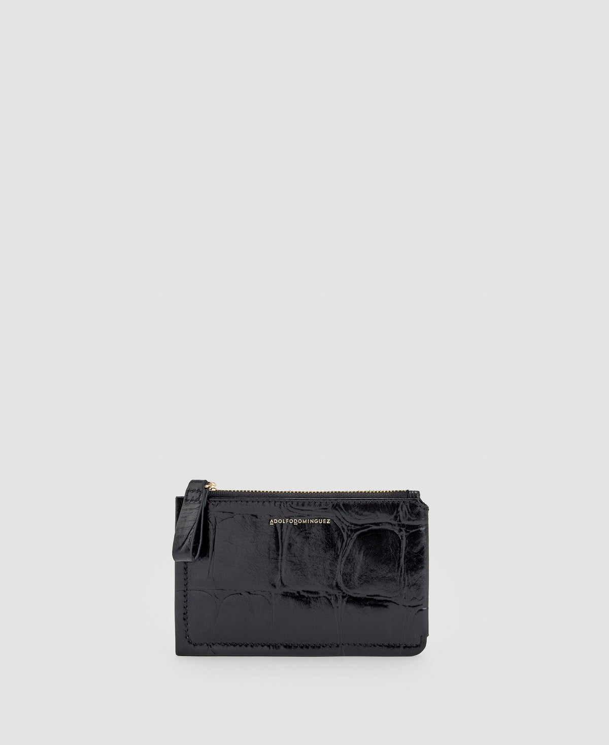 Women Wallet | Black Medium Wallet In Coco Leather by Spanish designer Adolfo Dominguez