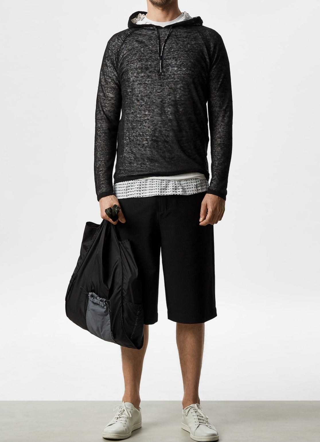 Men Jersey | Black Metal Soul Sweatshirt by Spanish designer Adolfo Dominguez