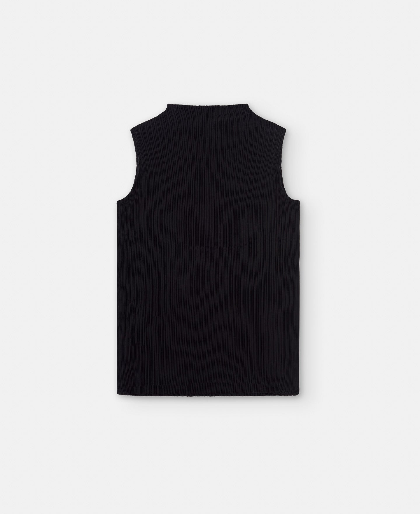 Women Top | Black Perkins Collar Top In Crinkle by Spanish designer Adolfo Dominguez