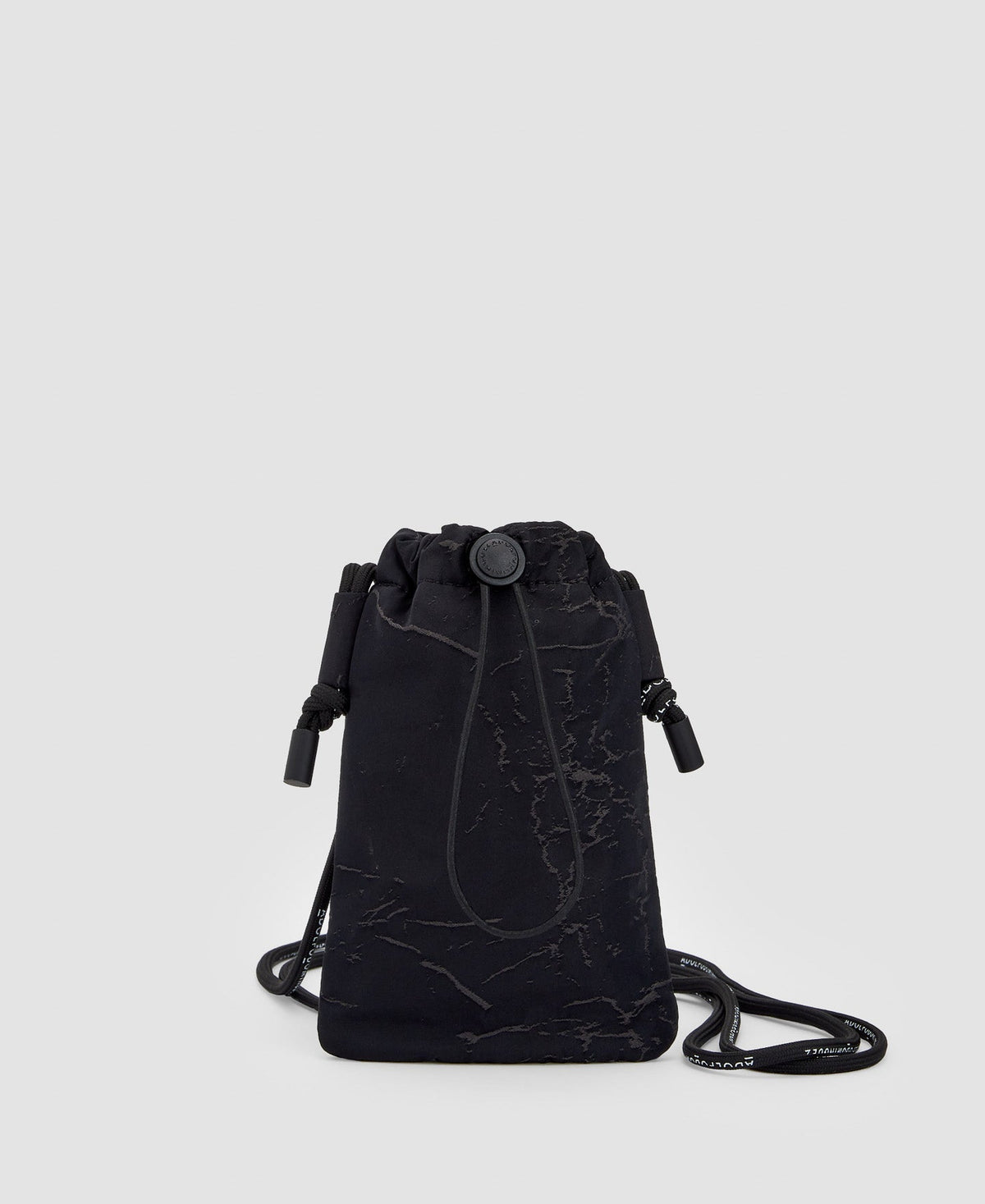 Men Bags | Black Print Crackle Print Mobile Phone Holder by Spanish designer Adolfo Dominguez
