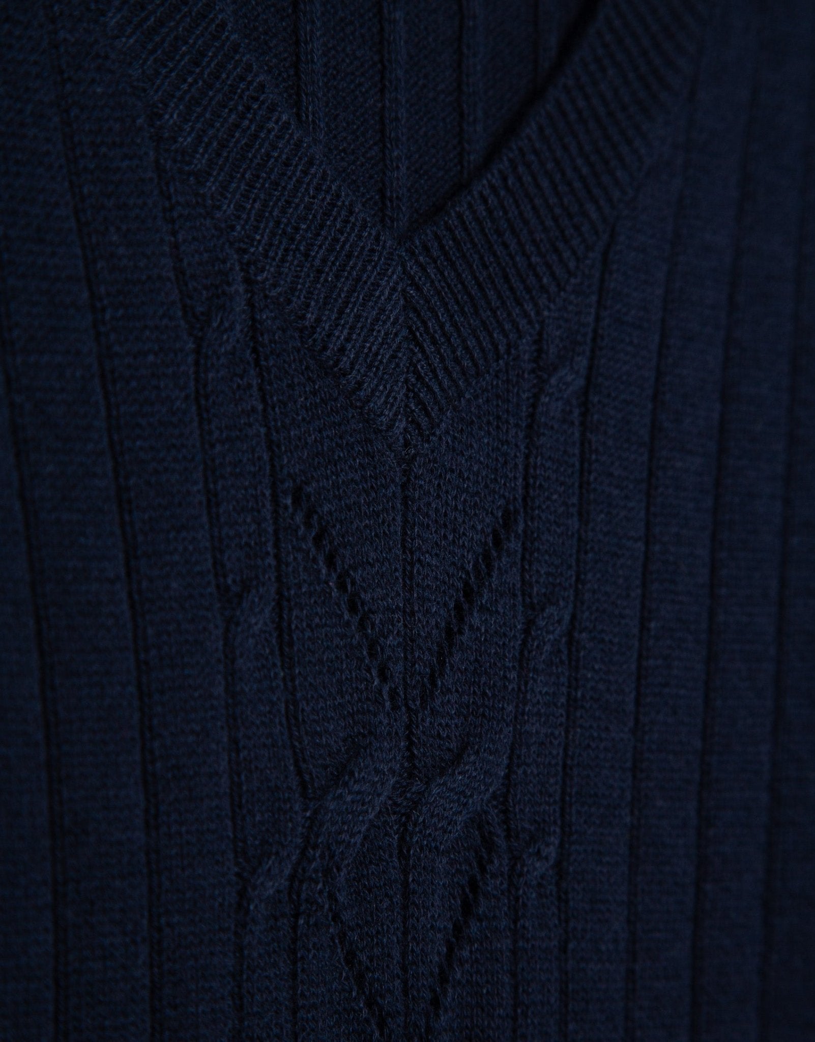 General | Black Raw V - neck sweater with central stripe by Spanish designer Roberto Verino