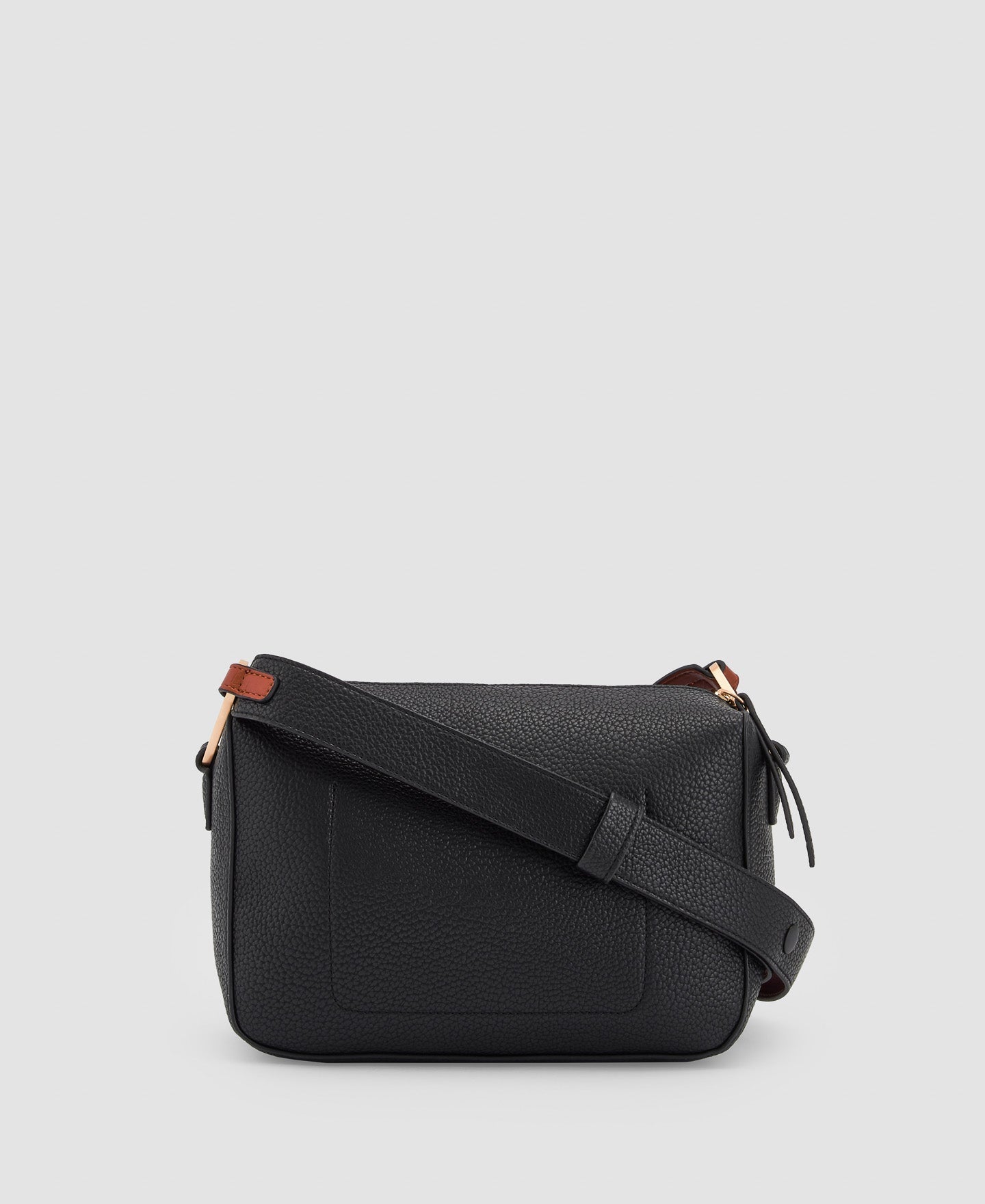 Women Bags | Black Recycled Material Shoulder Bag by Spanish designer Adolfo Dominguez