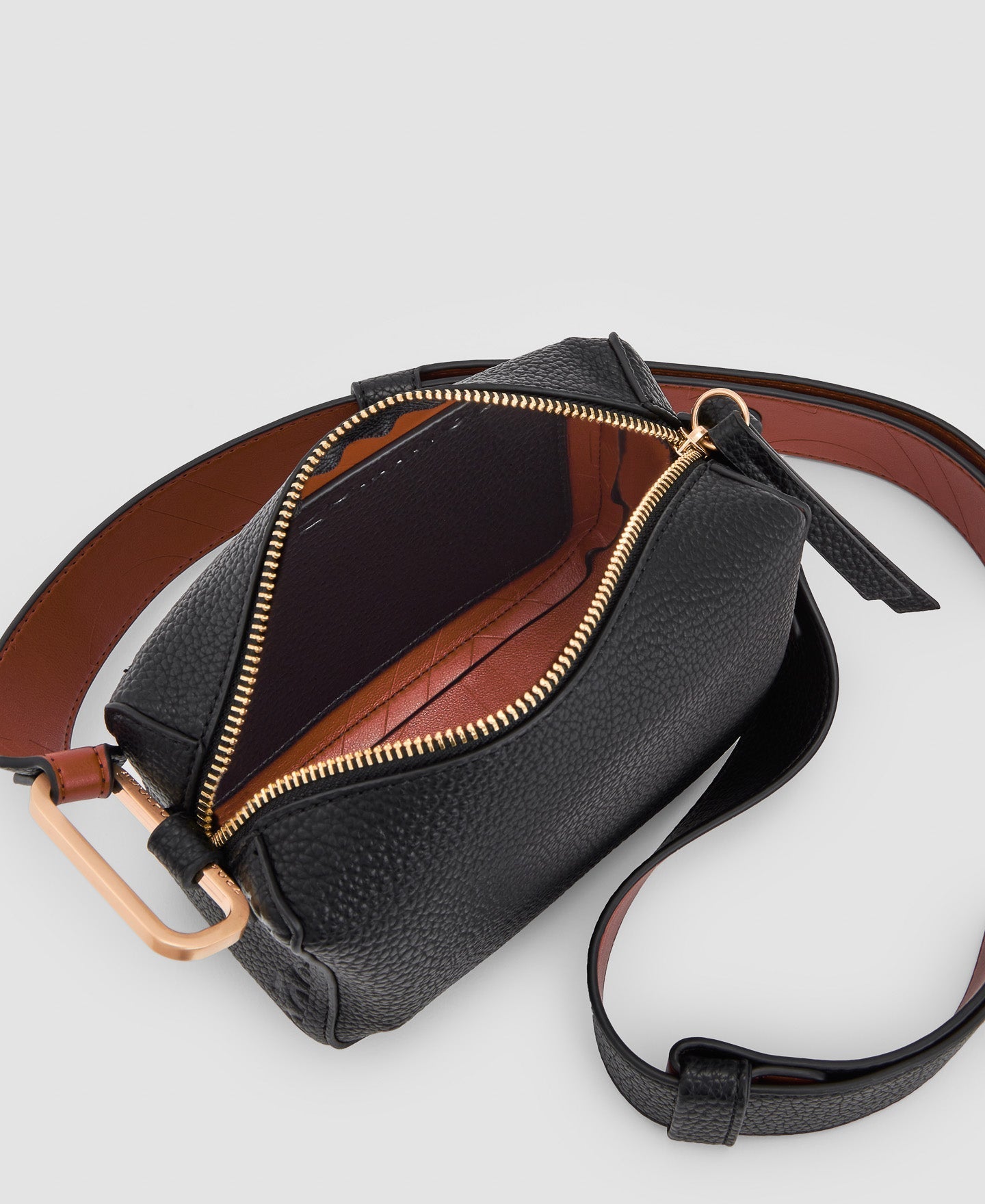 Women Bags | Black Recycled Materials Shoulder Bag by Spanish designer Adolfo Dominguez