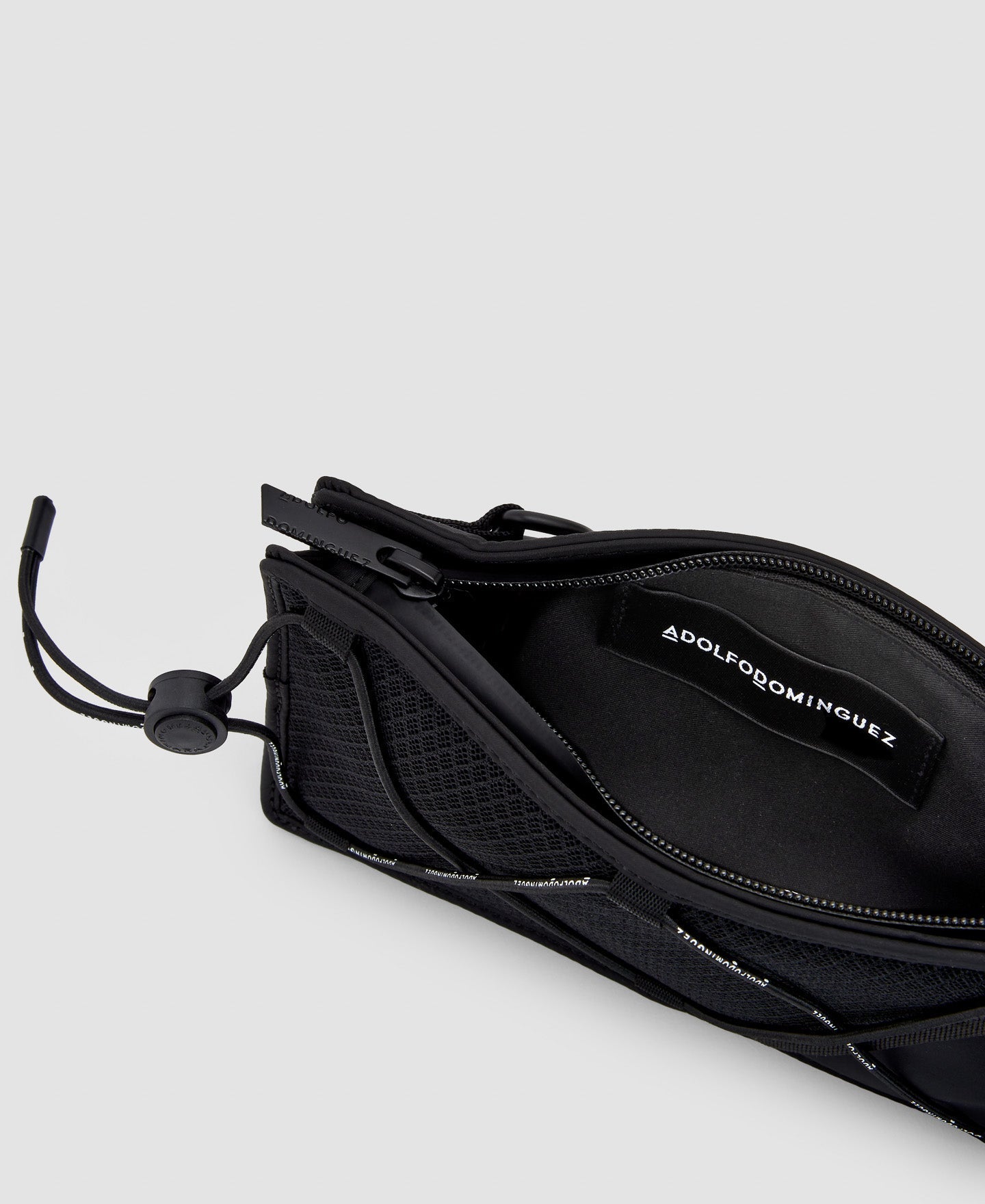 Men Bags | Black Recycled Polyester Mini Bag by Spanish designer Adolfo Dominguez