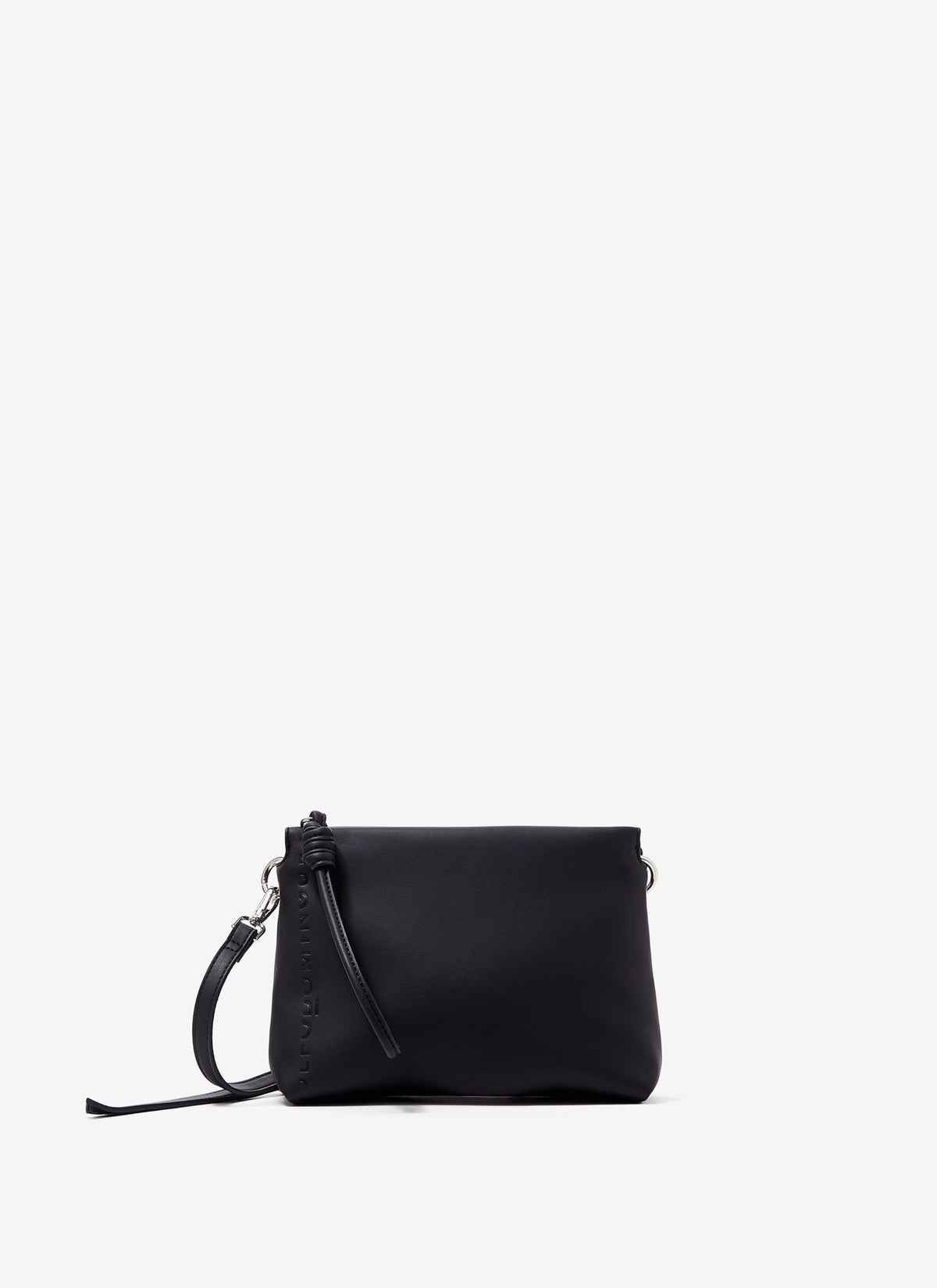 Women Bags | Black Small Vegan Leather Cross Body Bag by Spanish designer Adolfo Dominguez