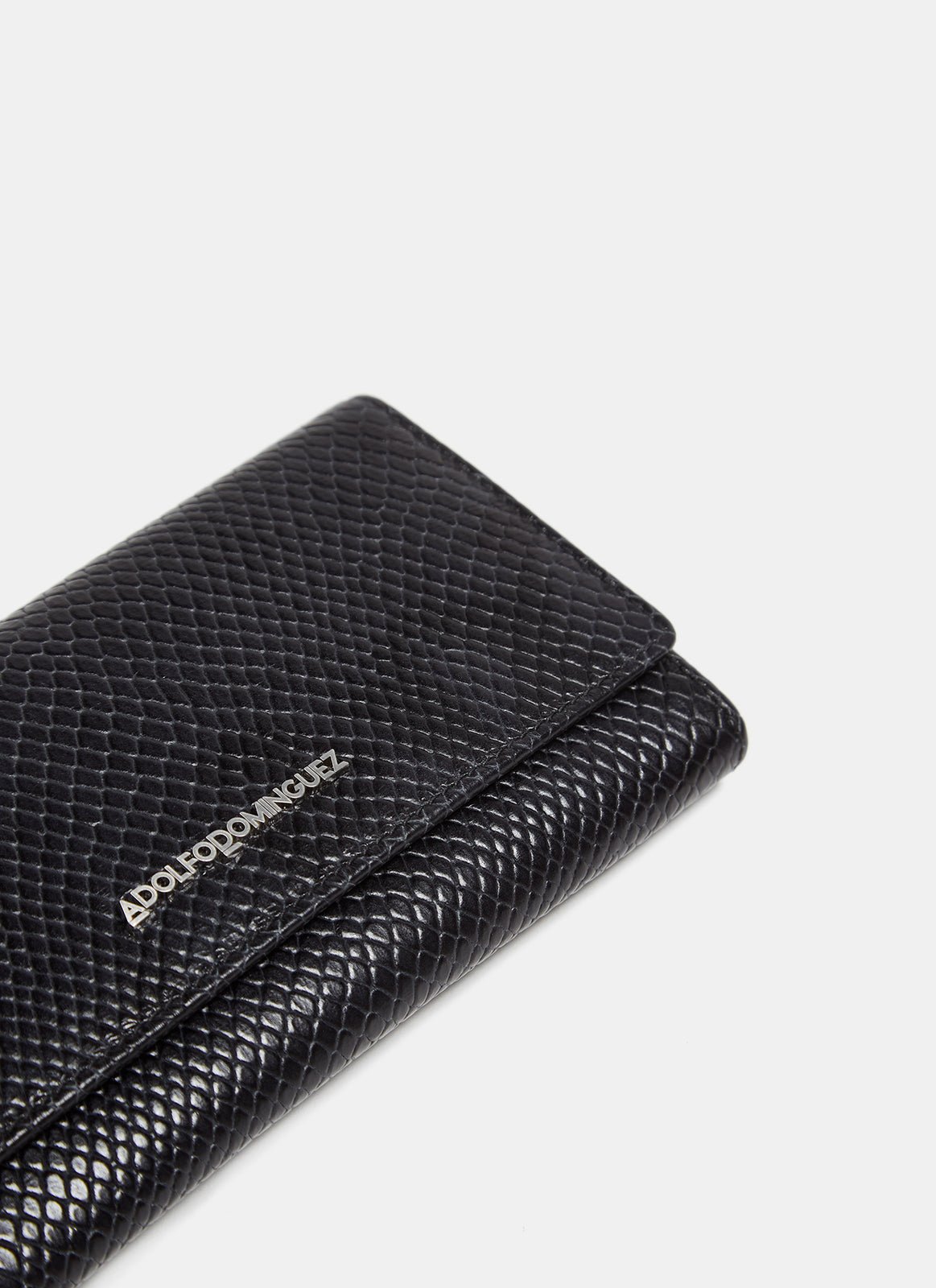 Women Wallet | Black Snake Embossed Leather Wallet by Spanish designer Adolfo Dominguez