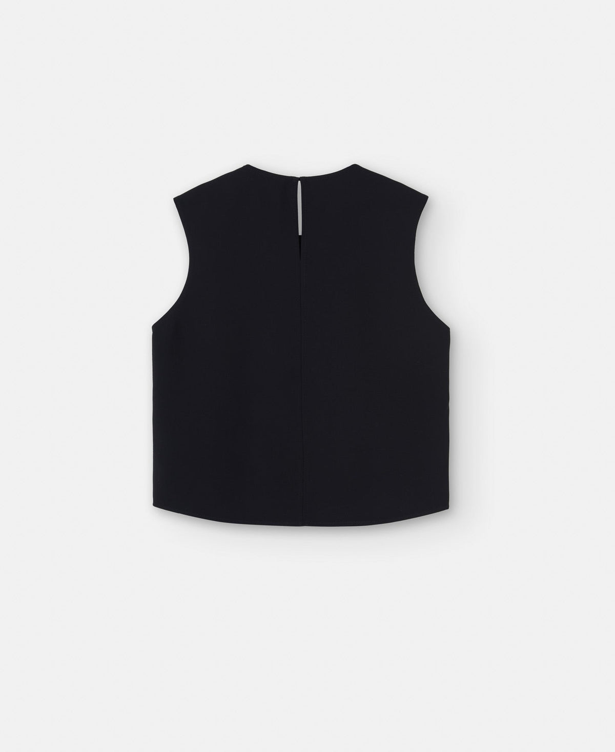 Women Top | Black Straight Top In Recycled Polyester by Spanish designer Adolfo Dominguez