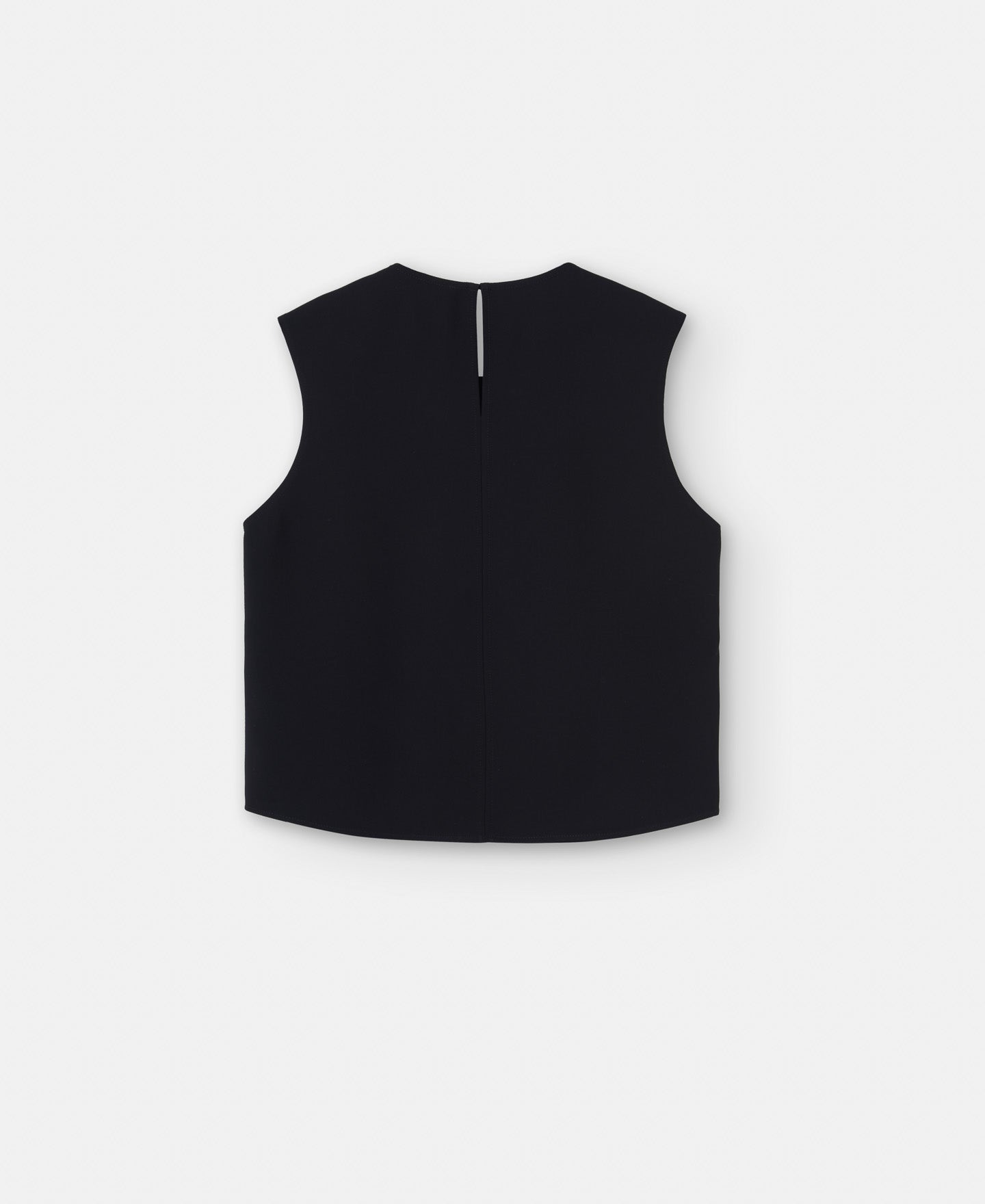 Women Top | Black Straight Top In Recycled Polyester by Spanish designer Adolfo Dominguez