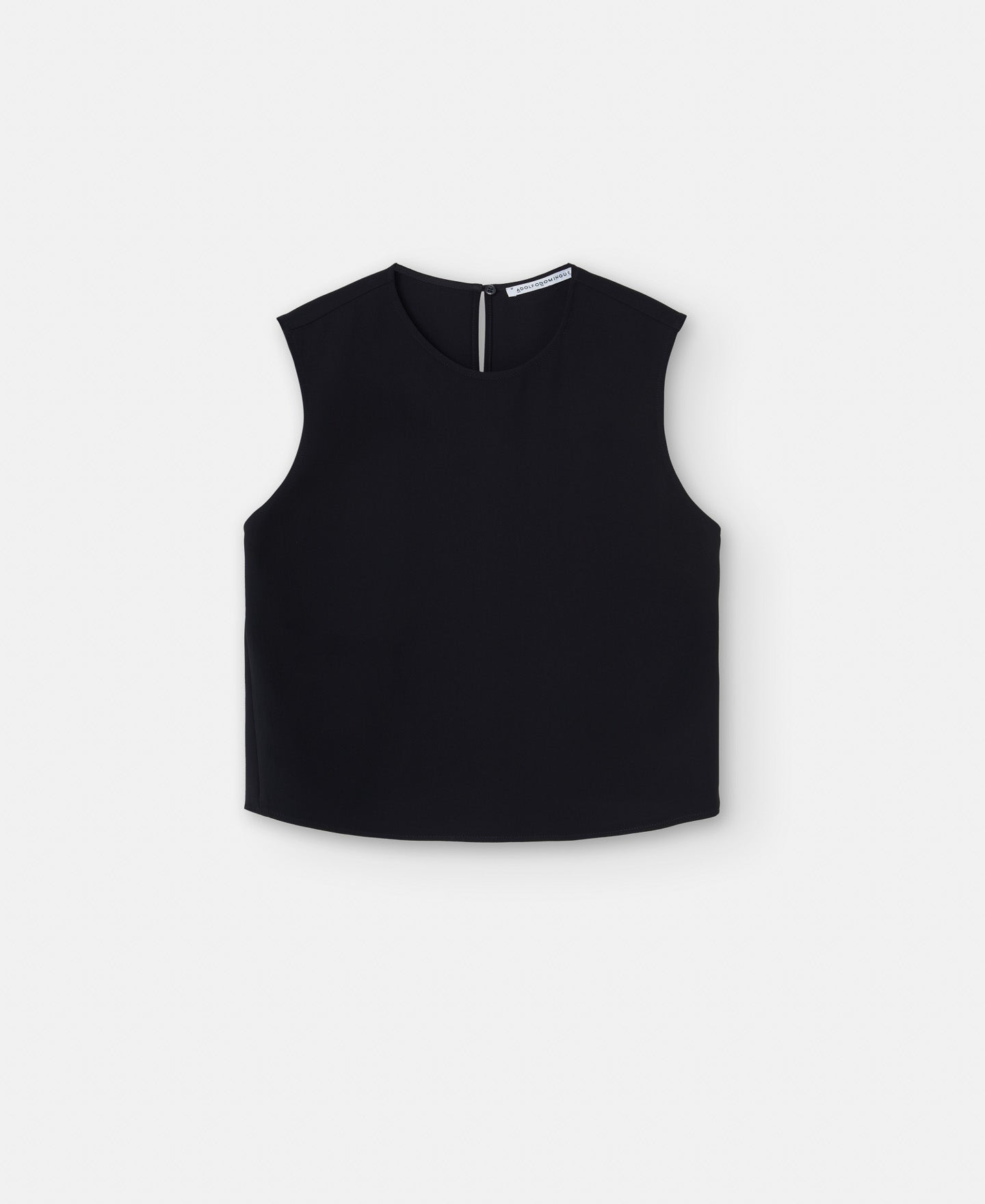 Women Top | Black Straight Top In Recycled Polyester by Spanish designer Adolfo Dominguez