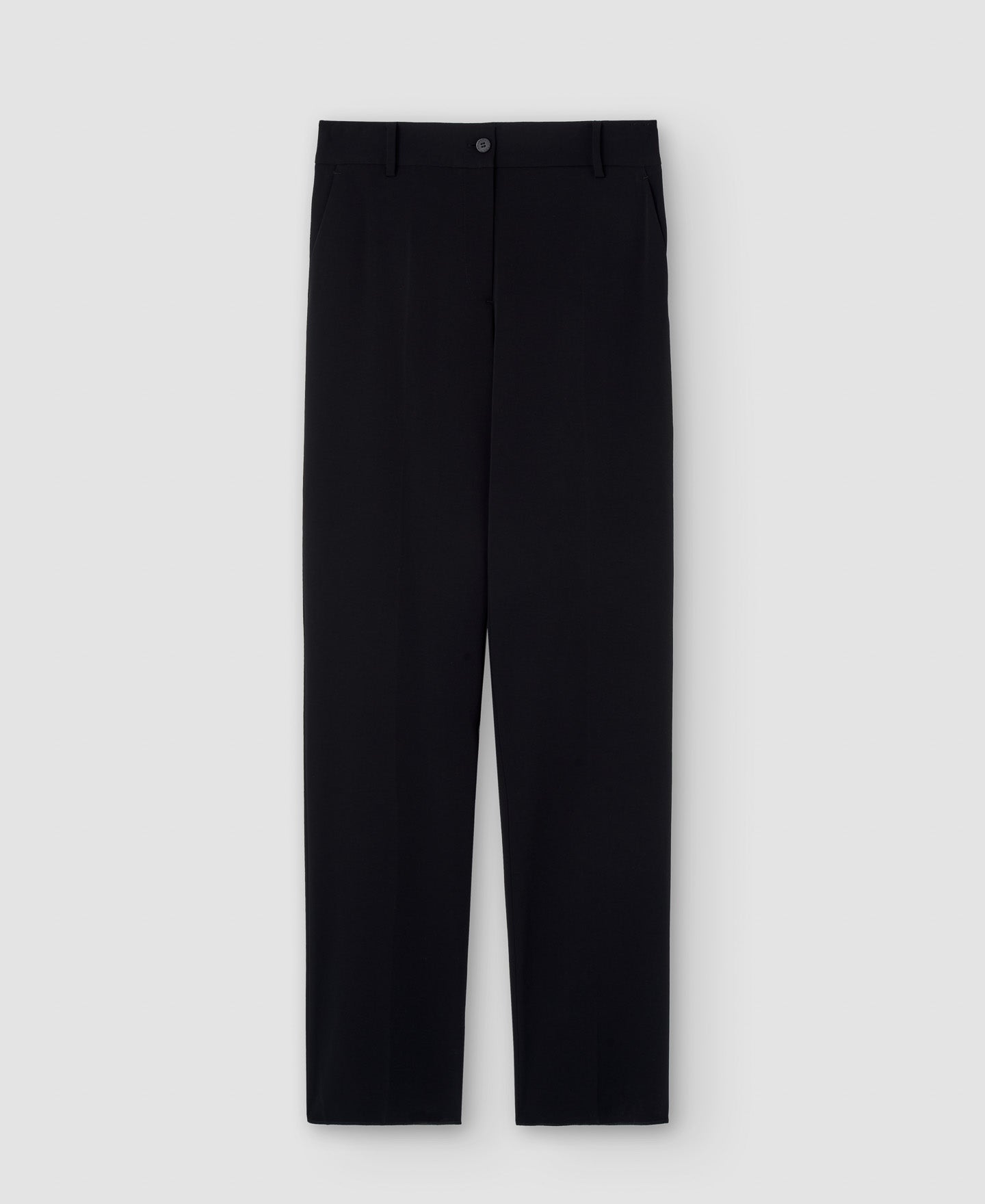 Women Trousers | Black Straight Trousers by Spanish designer Adolfo Dominguez