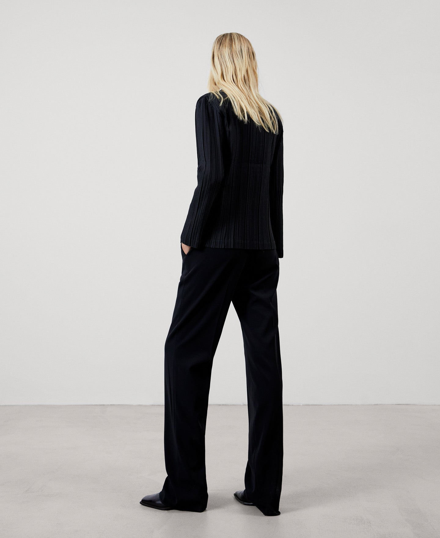 Women Unstructured Jacket | Black Unstructured Jacket by Spanish designer Adolfo Dominguez
