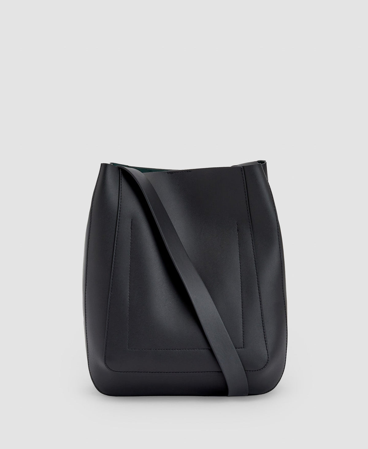 Women Leather Bag | Black Vachetta Hobo Bag by Spanish designer Adolfo Dominguez