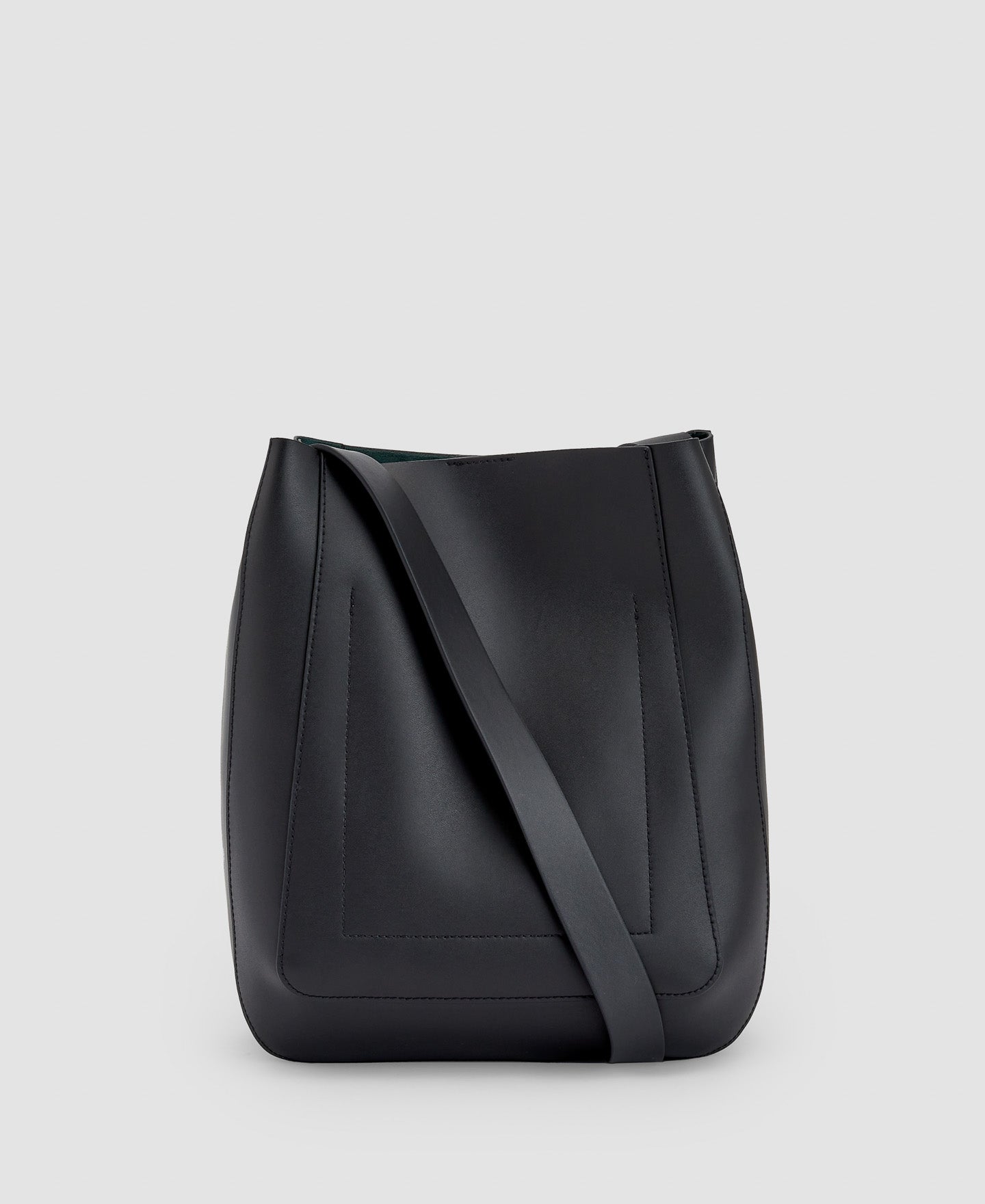 Women Leather Bag | Black Vachetta Hobo Bag by Spanish designer Adolfo Dominguez