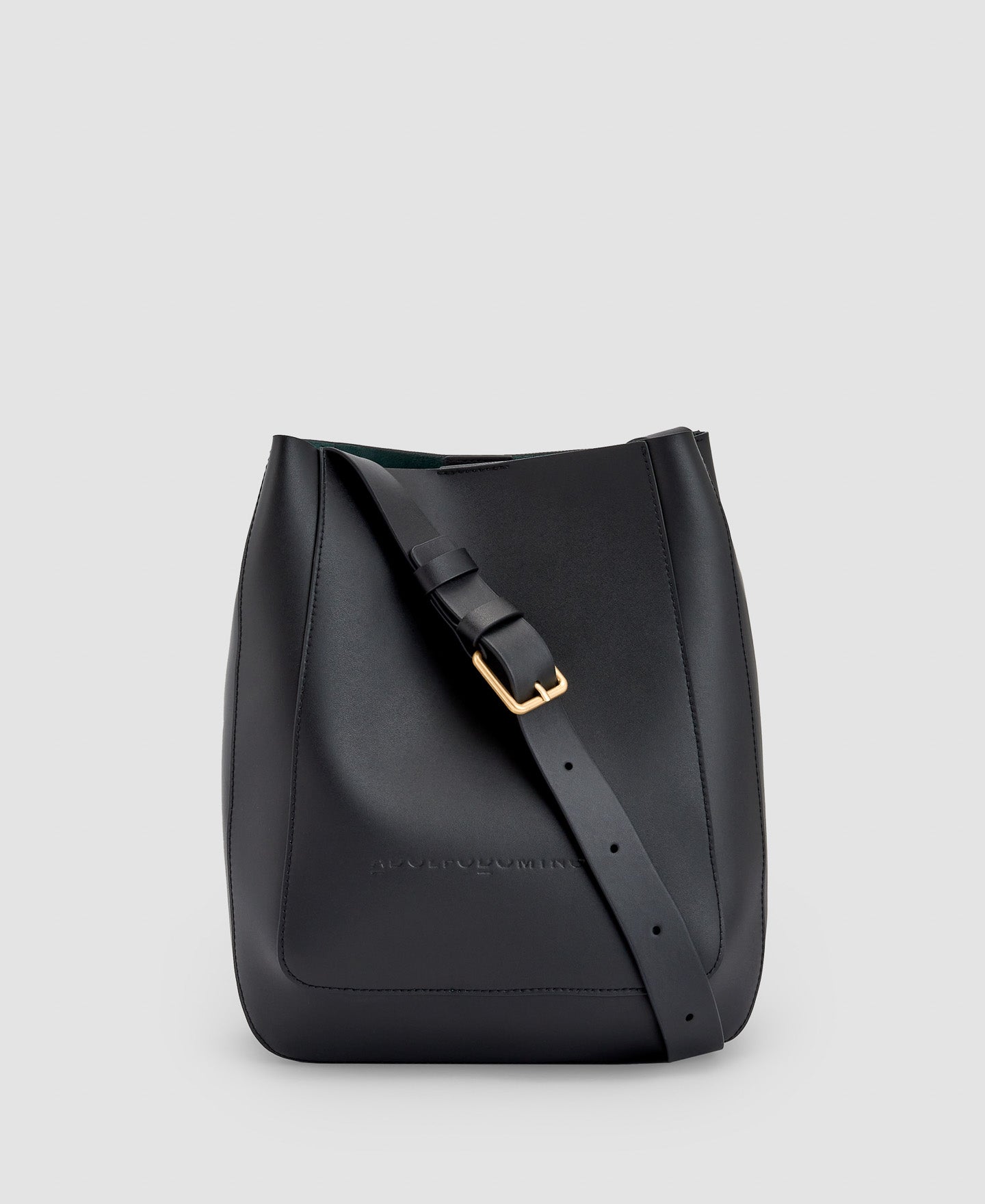 Women Leather Bag | Black Vachetta Hobo Bag by Spanish designer Adolfo Dominguez