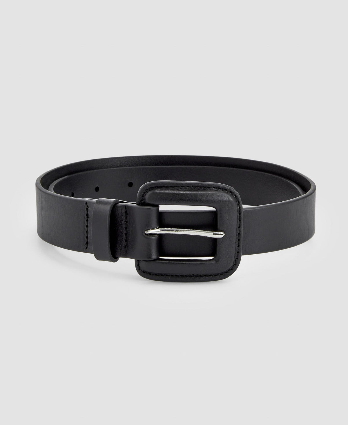 Women Belt | Black Vachetta Leather Belt by Spanish designer Adolfo Dominguez