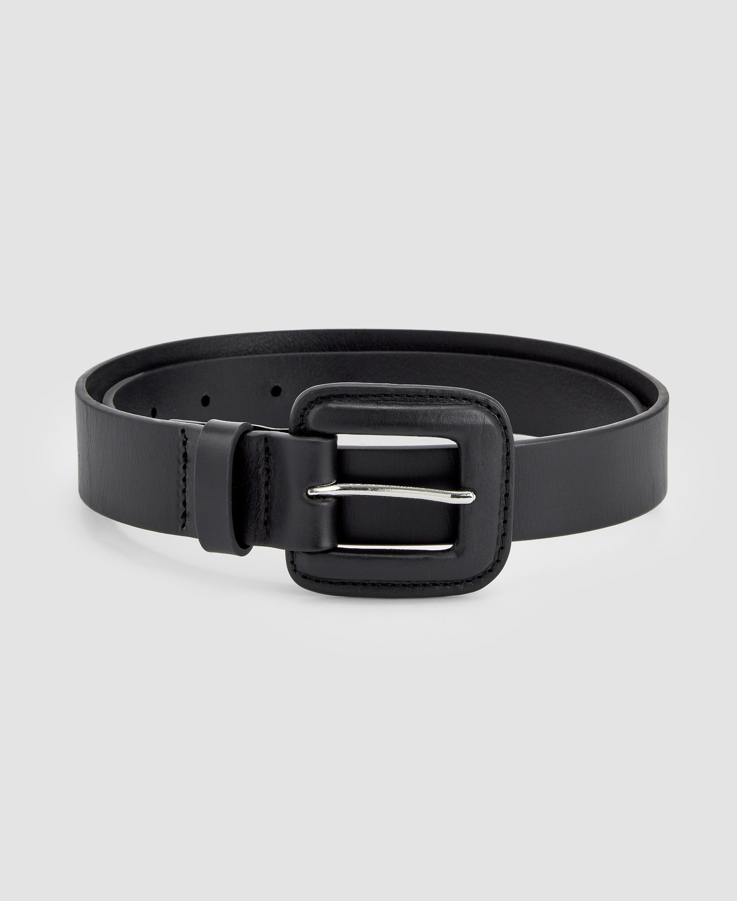 Women Belt | Black Vachetta Leather Belt by Spanish designer Adolfo Dominguez