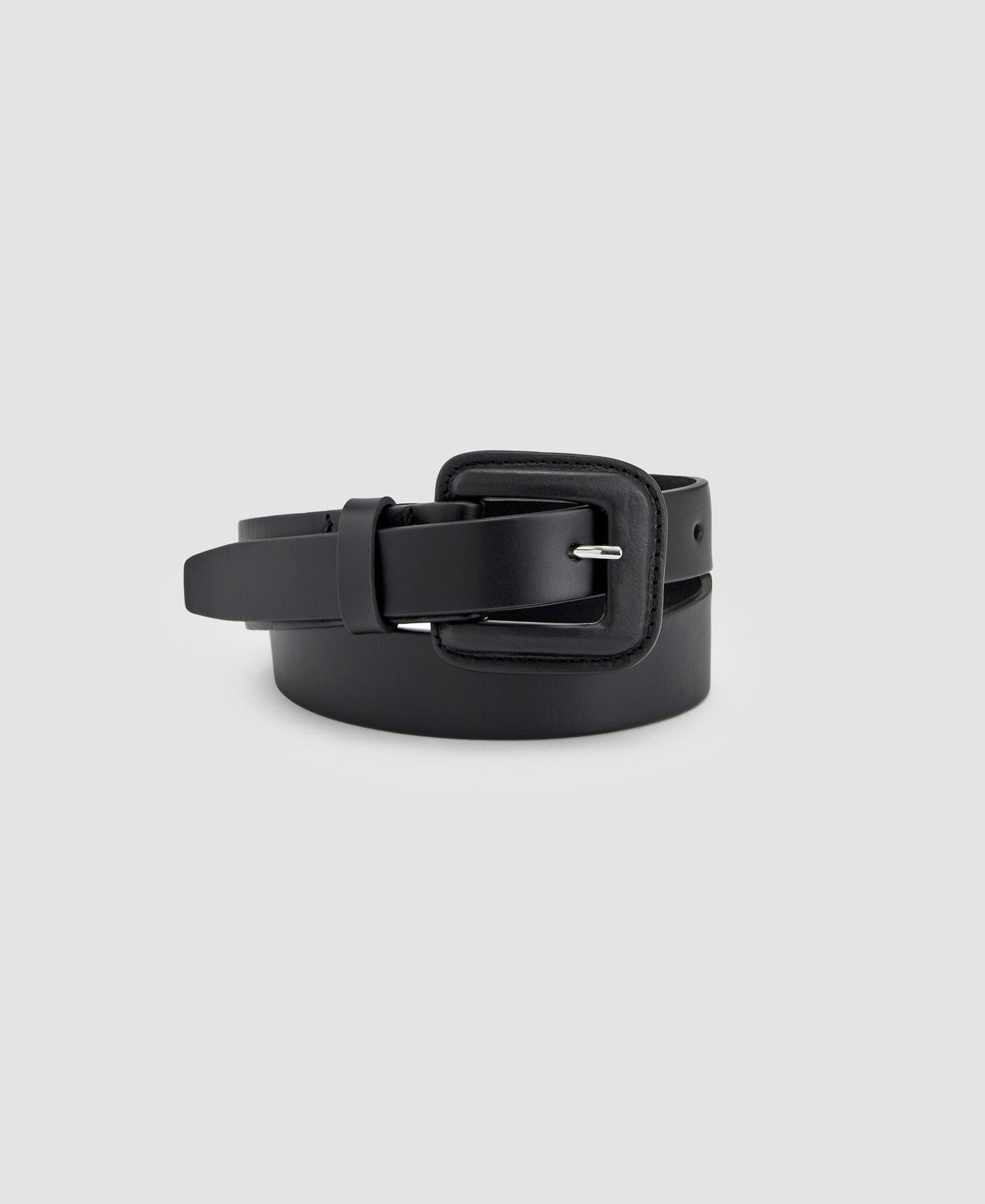 Women Belt | Black Vachetta Leather Belt by Spanish designer Adolfo Dominguez