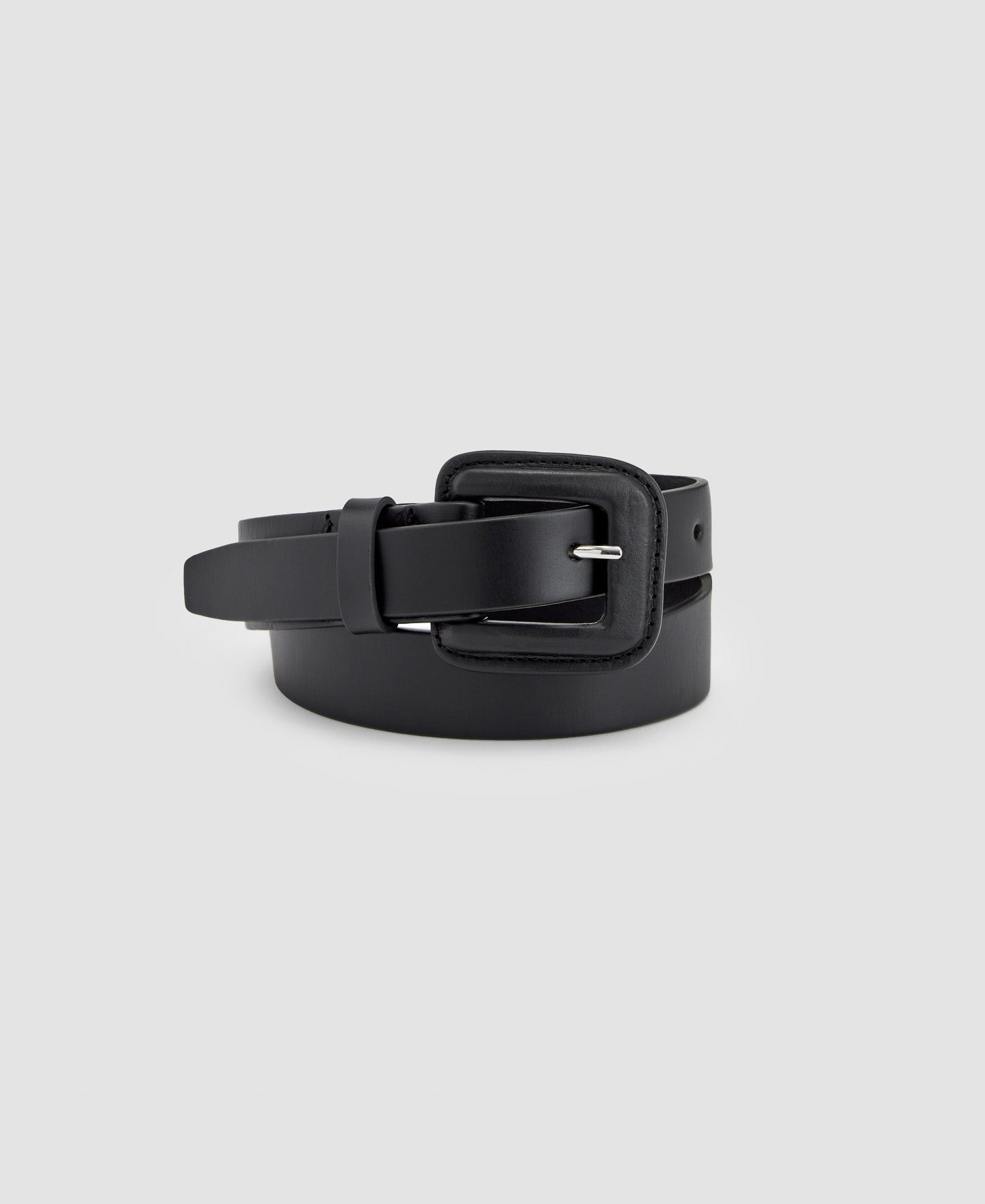 Women Belt | Black Vachetta Leather Belt by Spanish designer Adolfo Dominguez