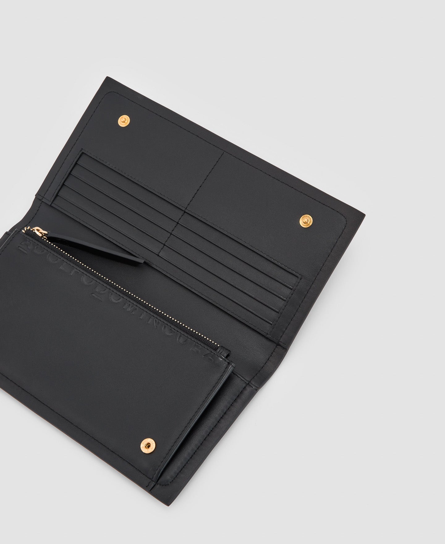 Women Wallet | Black Vachetta Leather Large Wallet by Spanish designer Adolfo Dominguez